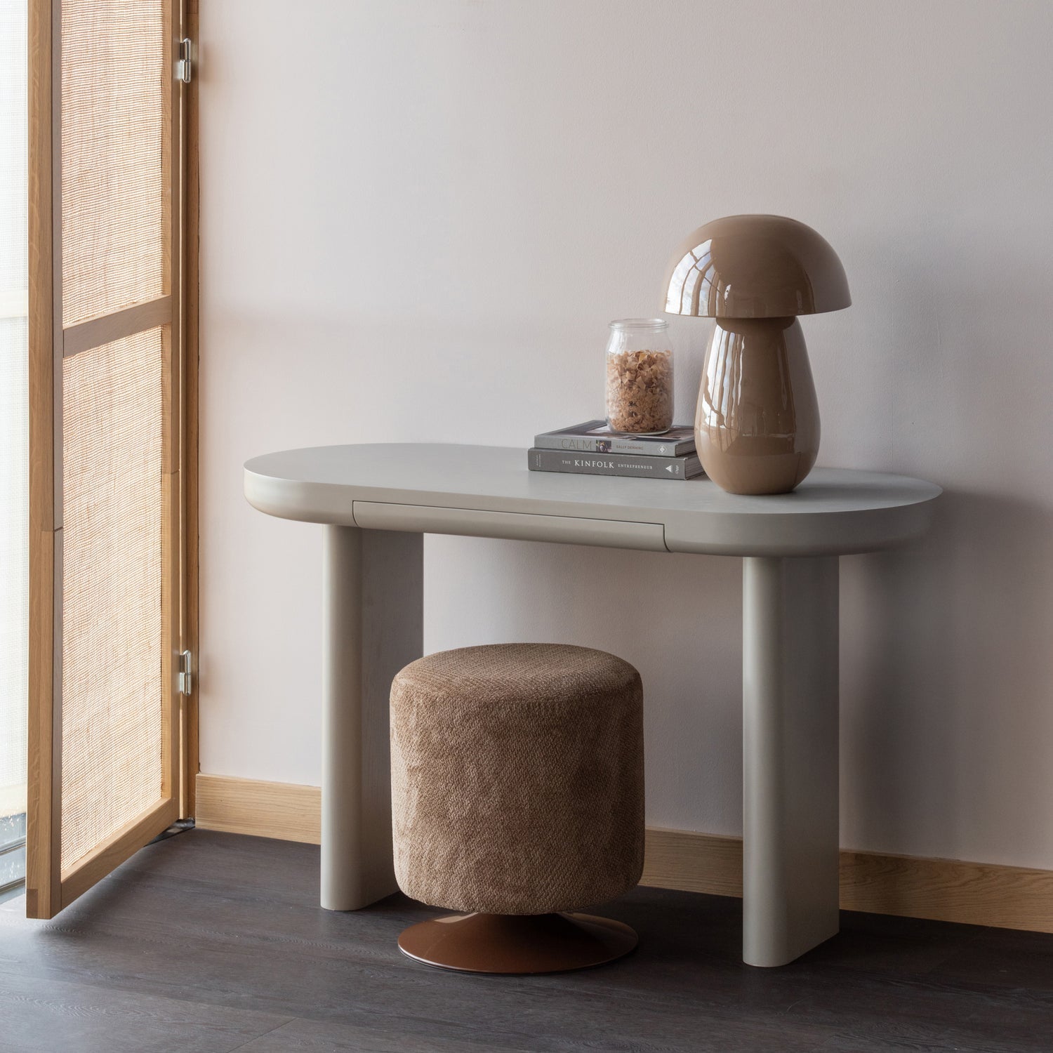 Schreibtisch MAEL grau Furnier