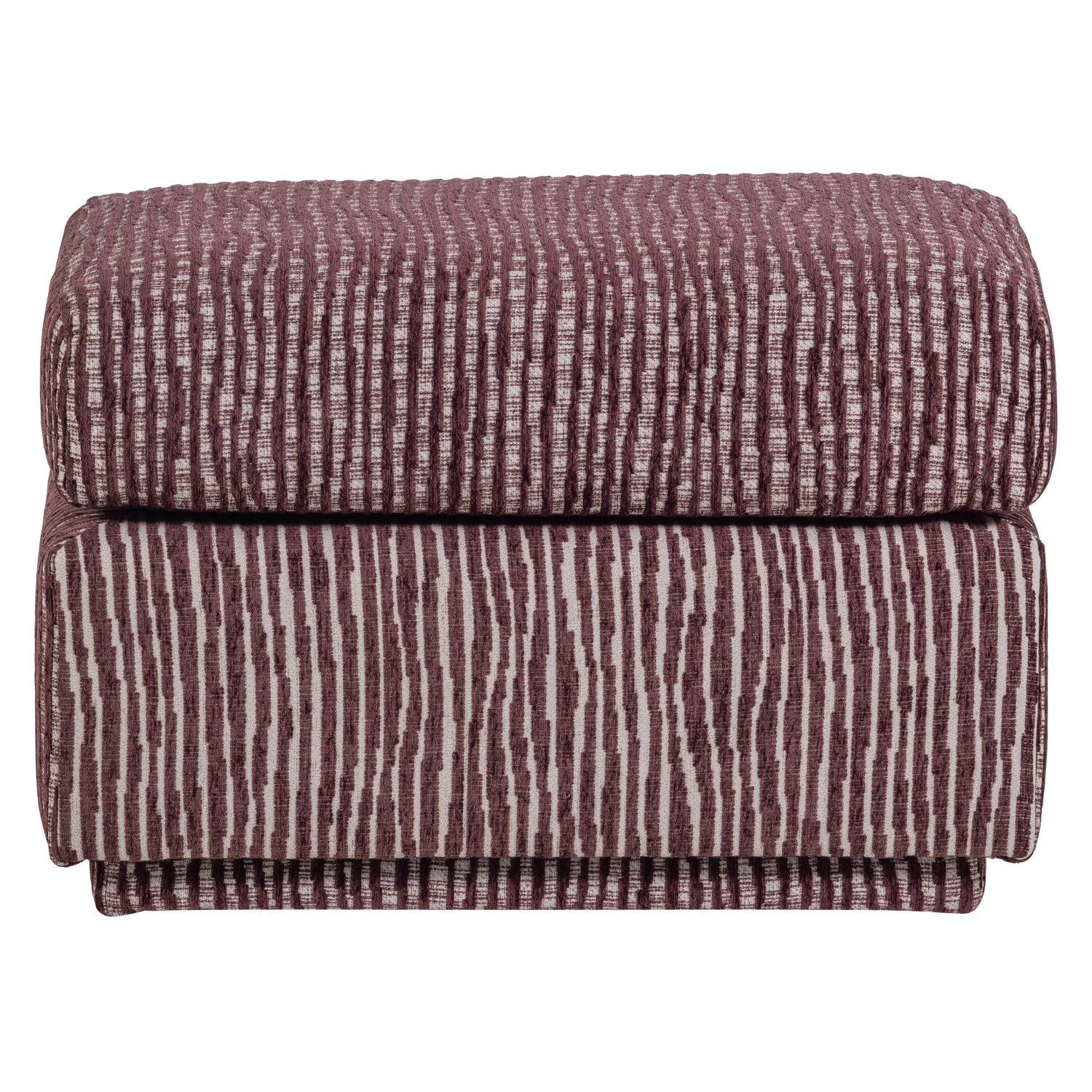 Puff LOU burgunderrot mit Grau