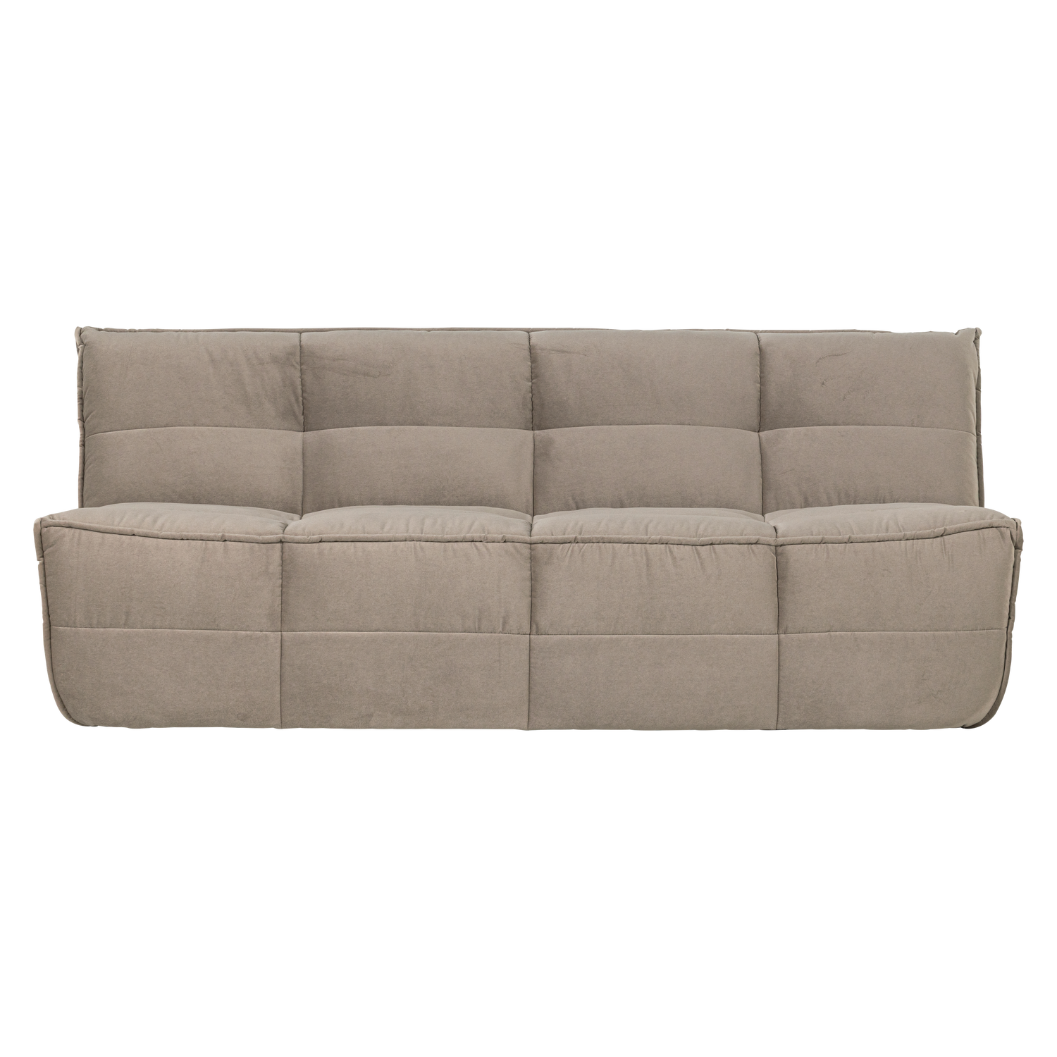 Velvet Sofa CLUSTER - 3-Seater Module in Beige