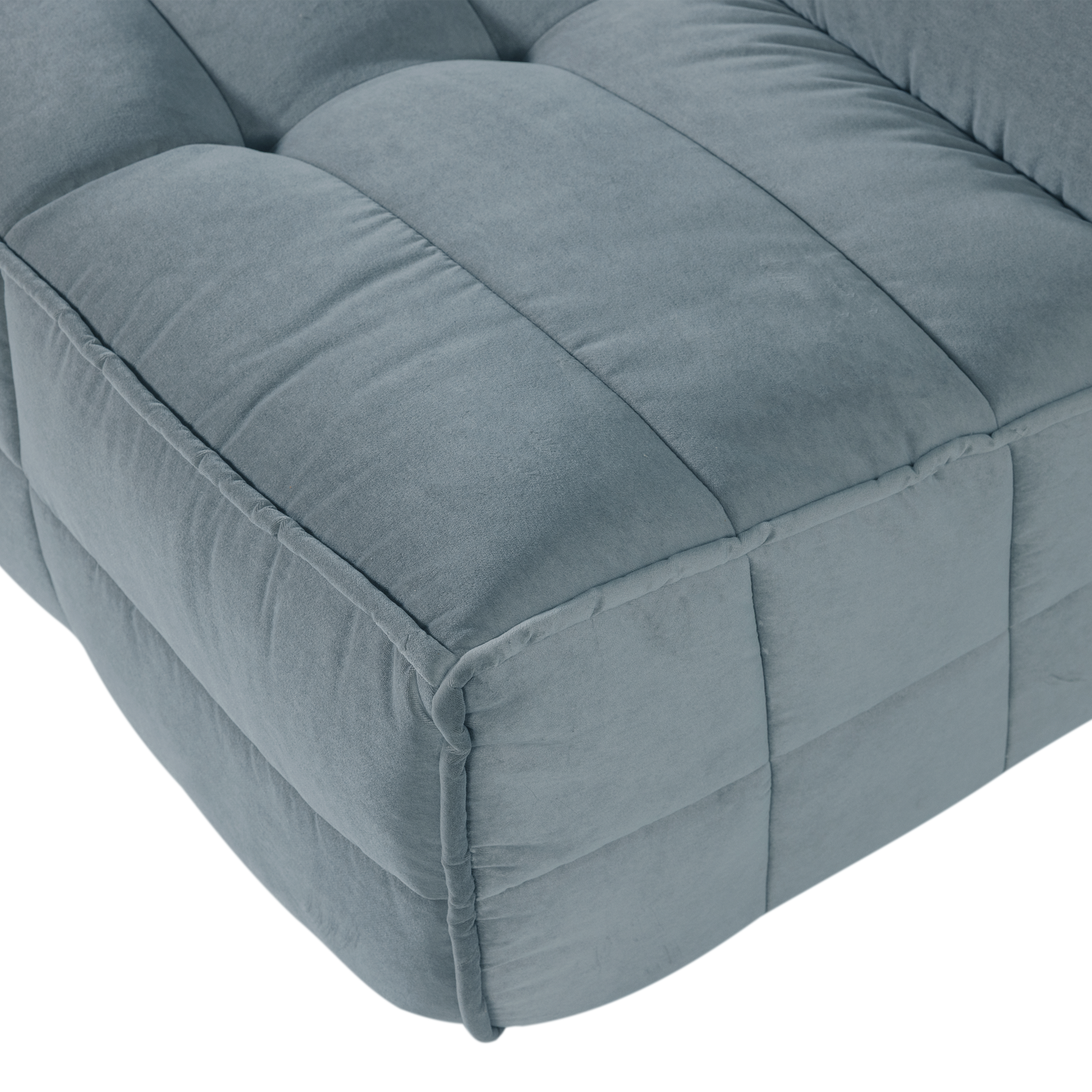 Sofa modulare aus Samt CLUSTER - Modul für 3 Personen in Türkis