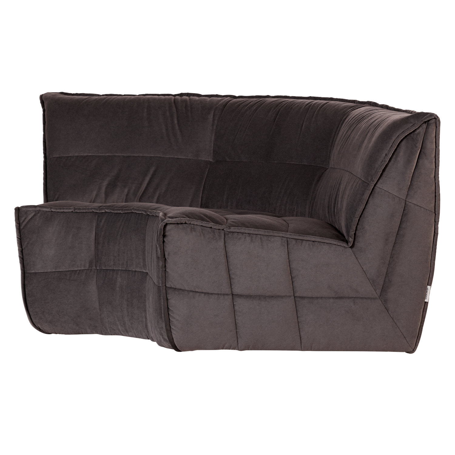 Velvet Sofa CLUSTER - Chocolate Corner Module
