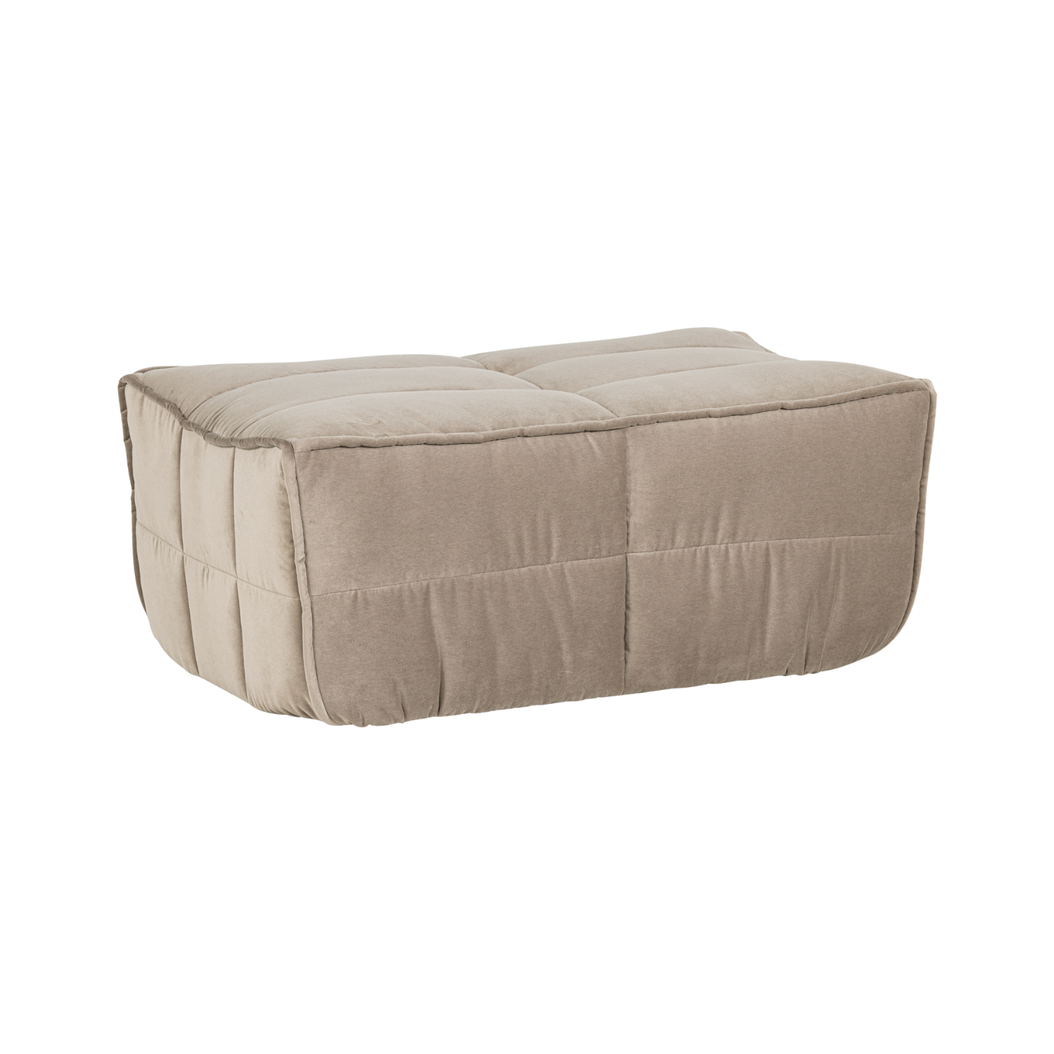 Velvet Pouf CLUSTER Beige