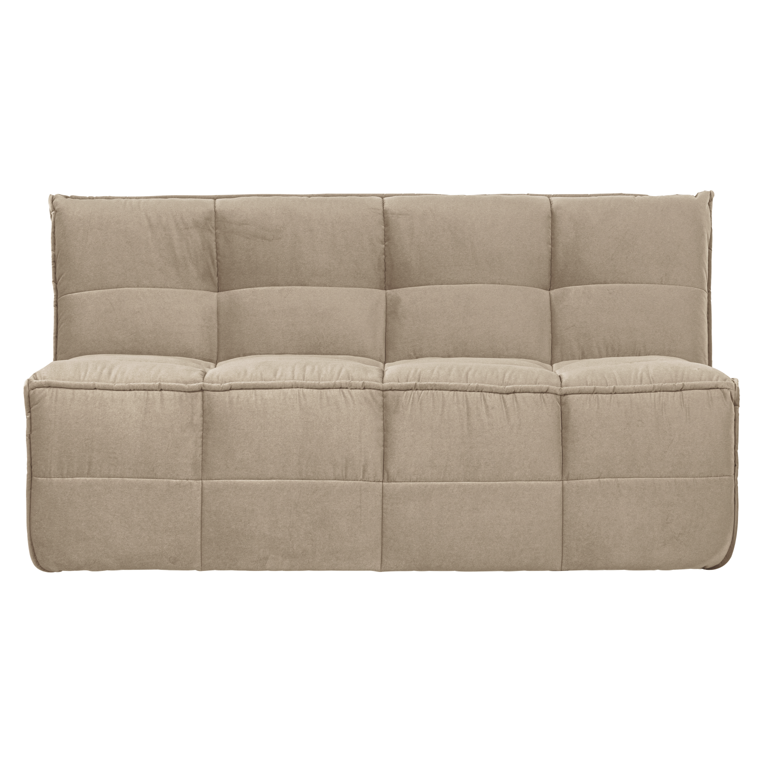 Velvet Sofa CLUSTER BENCH - 3-Seater Module in Sand