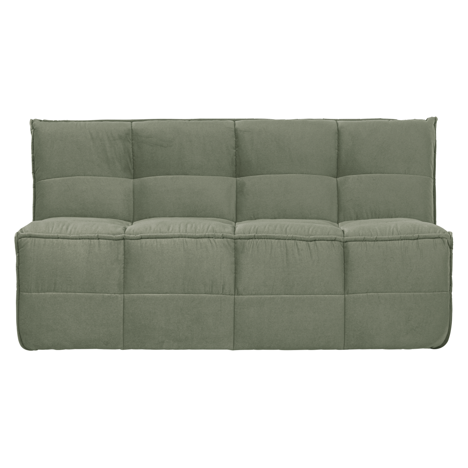 Velvet Sofa CLUSTER BENCH - 3-Seater Module in Pistachio