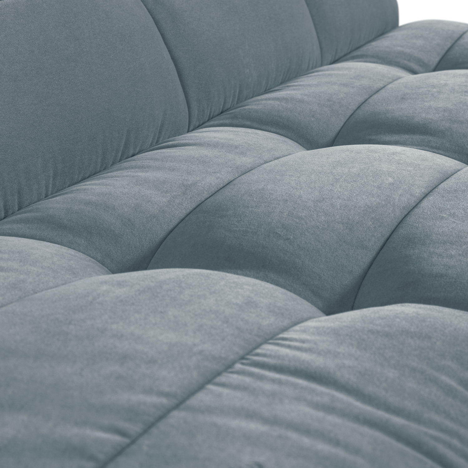 Velvet Sofa CLUSTER BENCH - 3-Seater Module in Turquoise