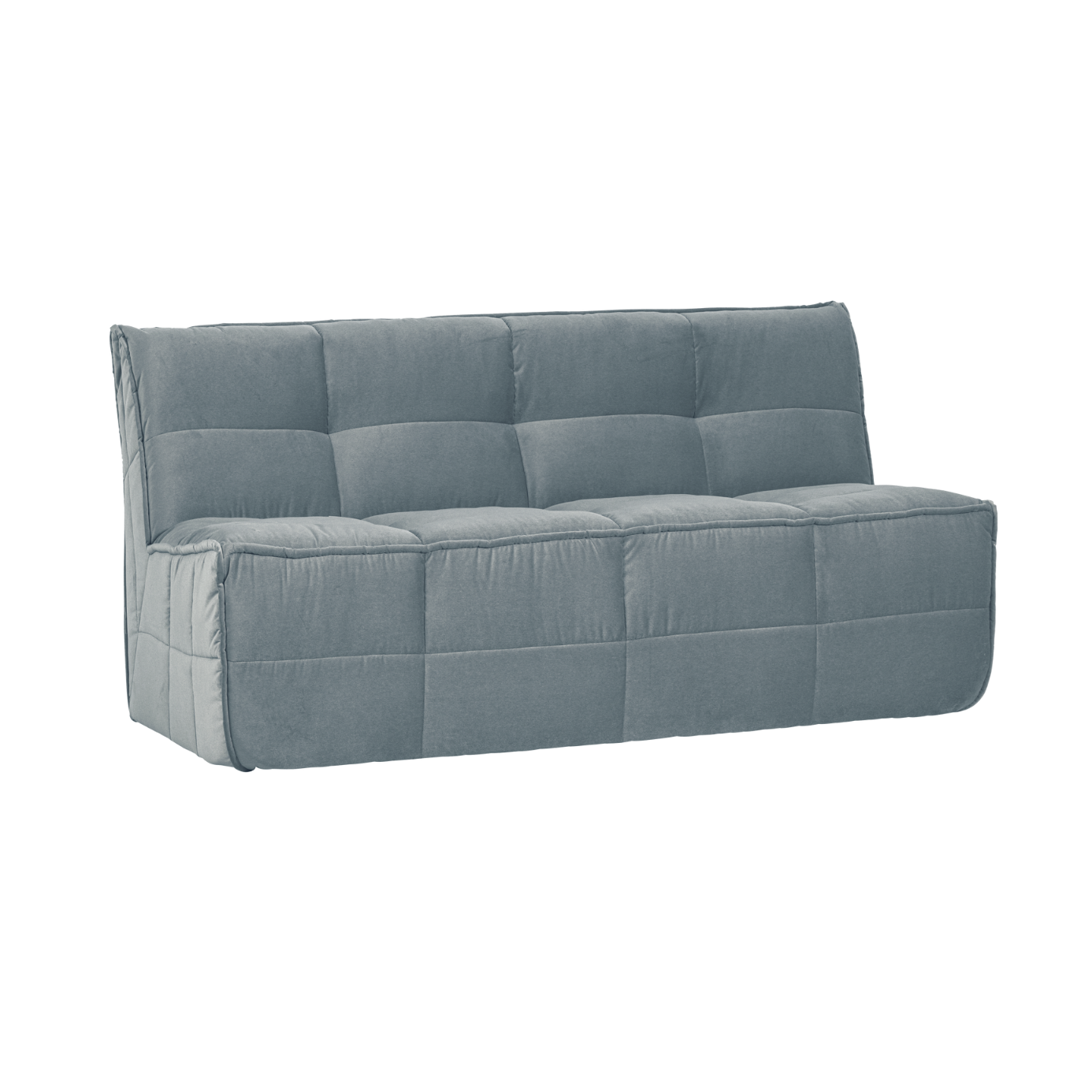 Velvet Sofa CLUSTER BENCH - 3-Seater Module in Turquoise