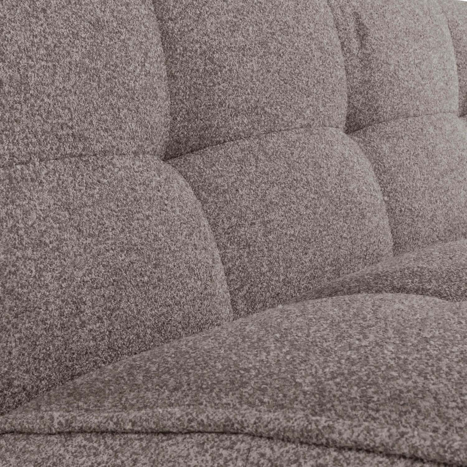Sofa CLUSTER - Modul 3-Sitzer schieferbraun Bouclé