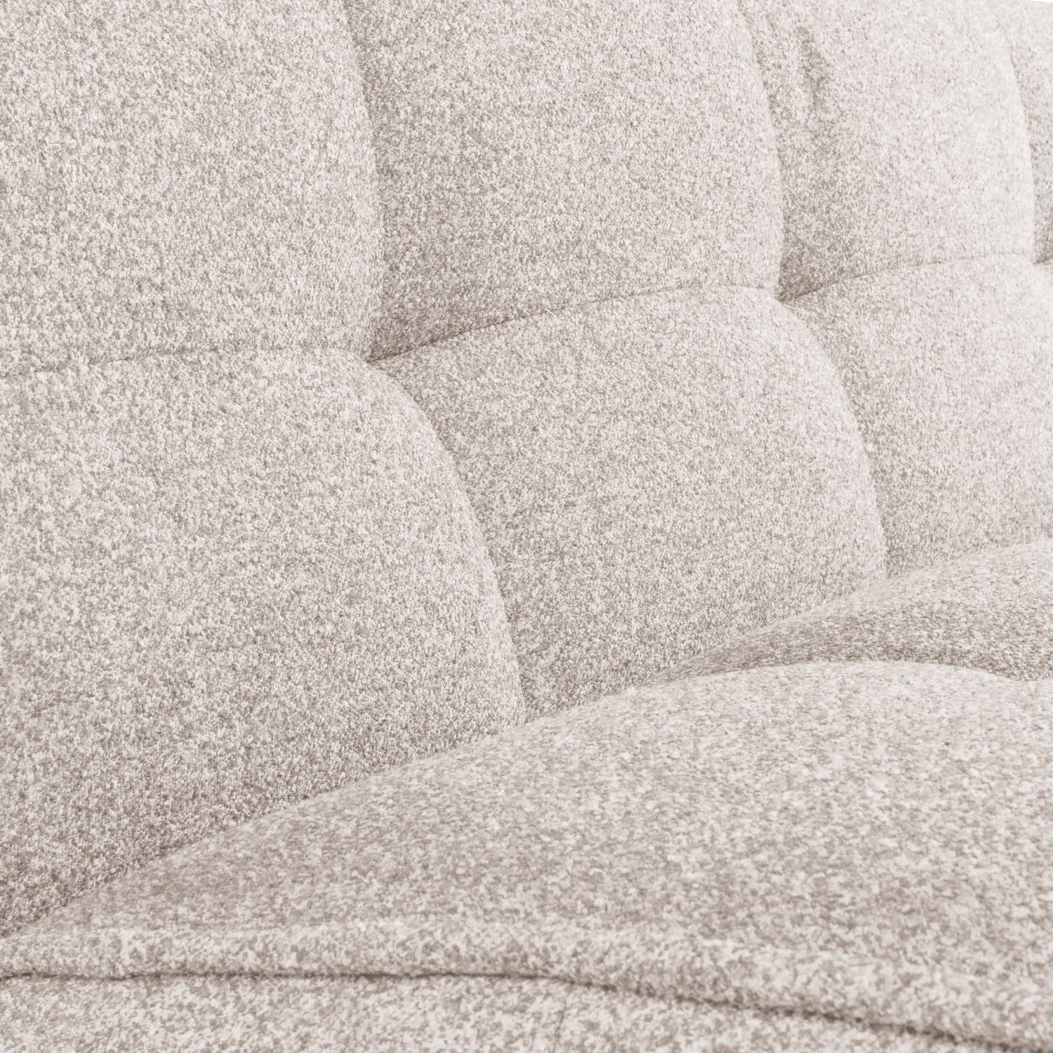 Sofa CLUSTER - Modul 3-Sitzer sandfarbener Bouclé