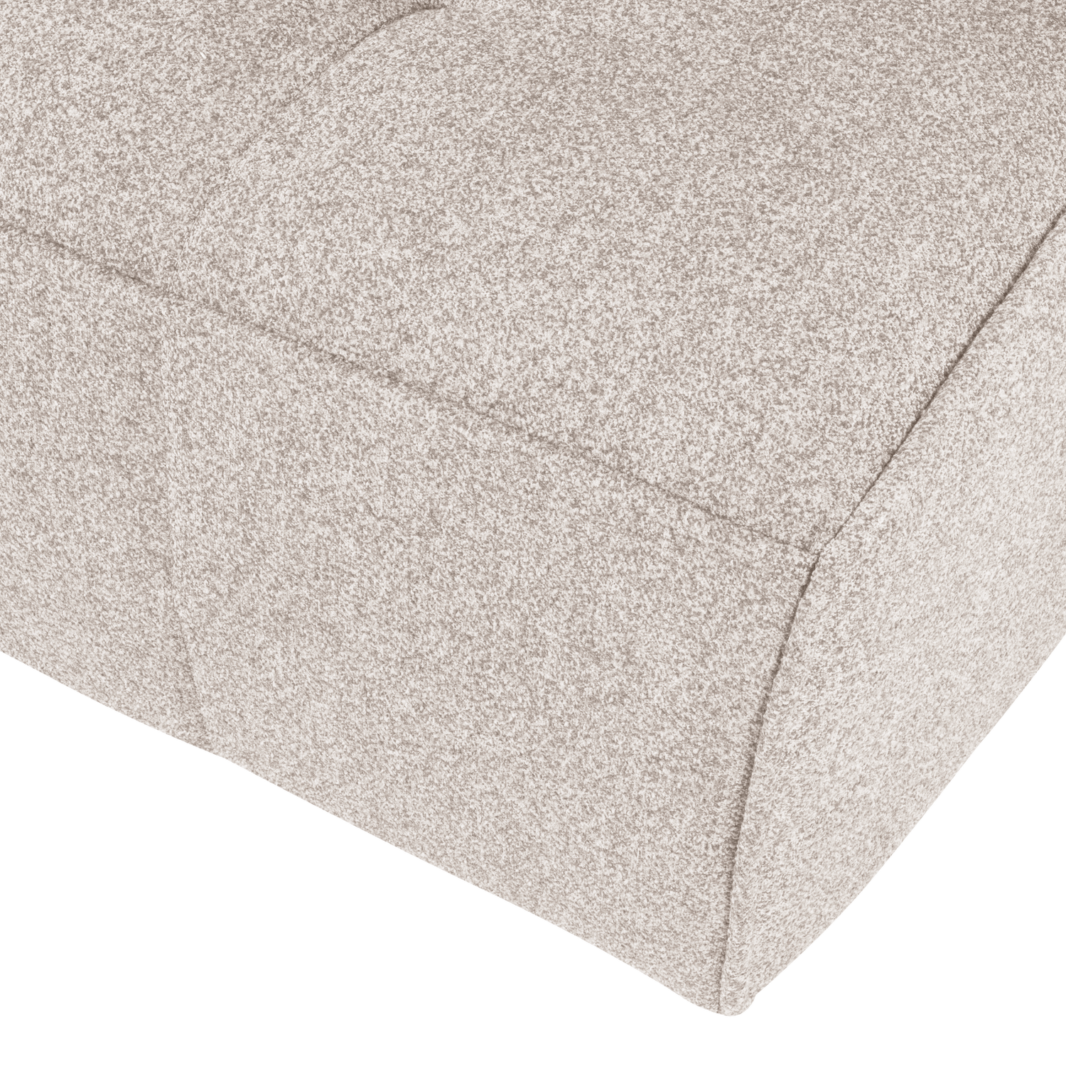 Sofa CLUSTER - Modul 3-Sitzer sandfarbener Bouclé