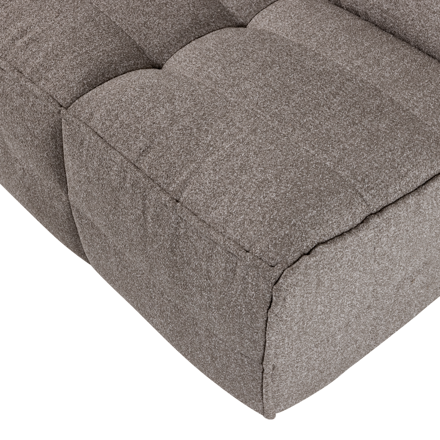 Chair / CLUSTER module gray-brown bouclé