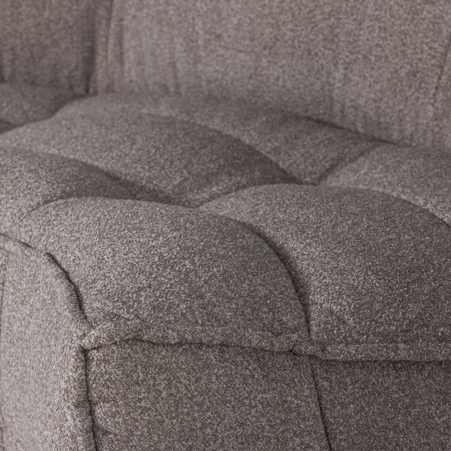Sofa CLUSTER - gray-brown bouclé corner module