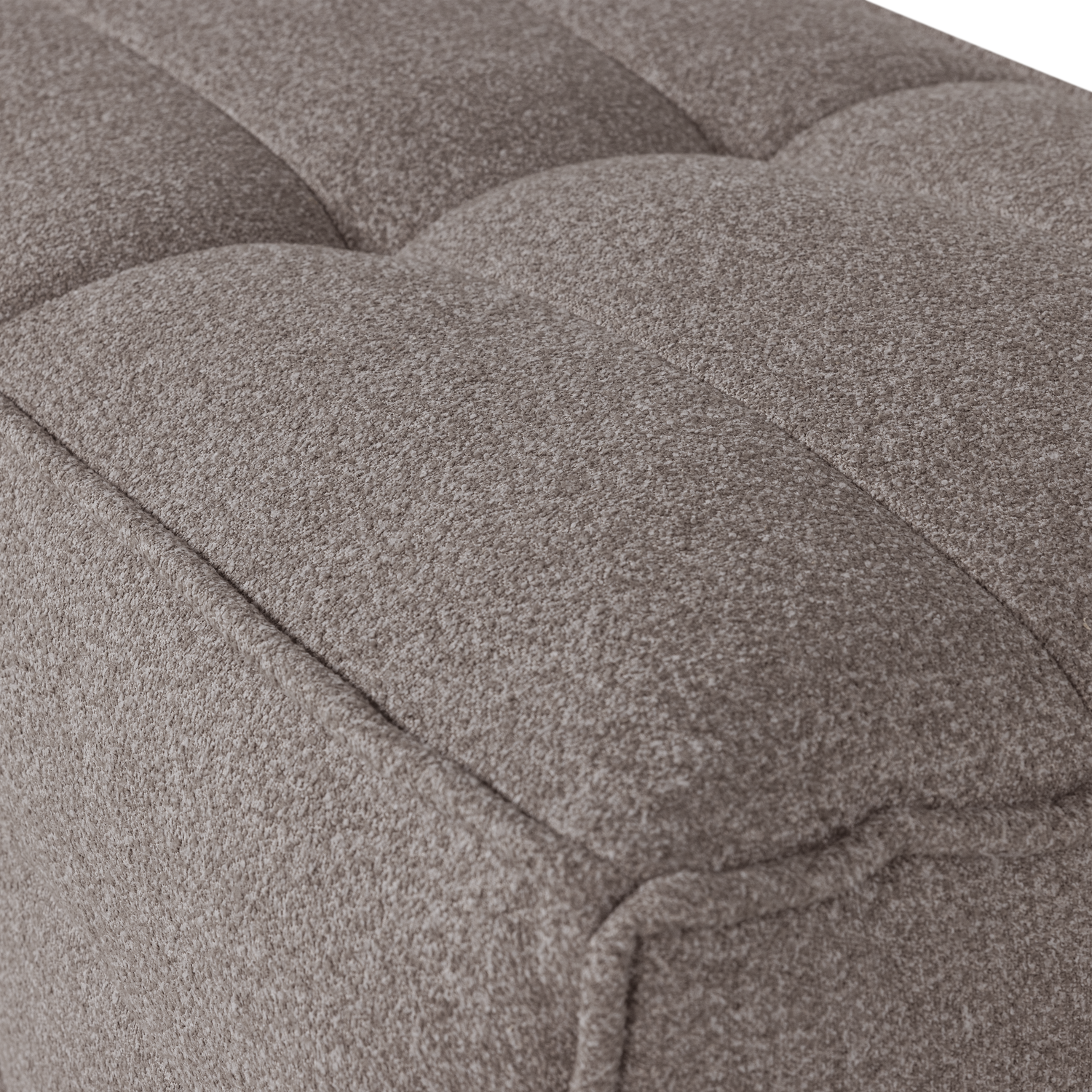 Puff CLUSTER grau-braun Bouclé