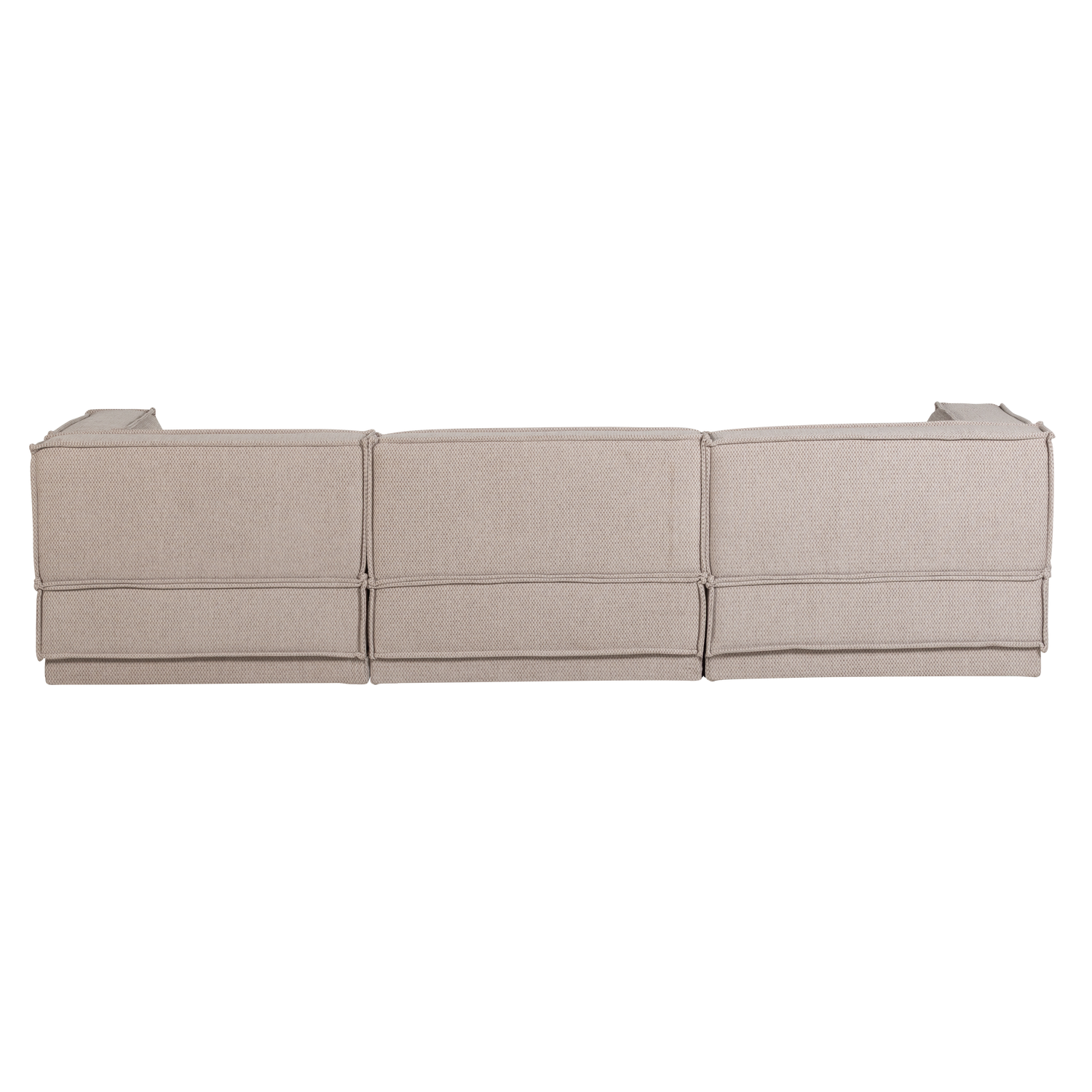 Beige Chenille-Ecksofa MANU links