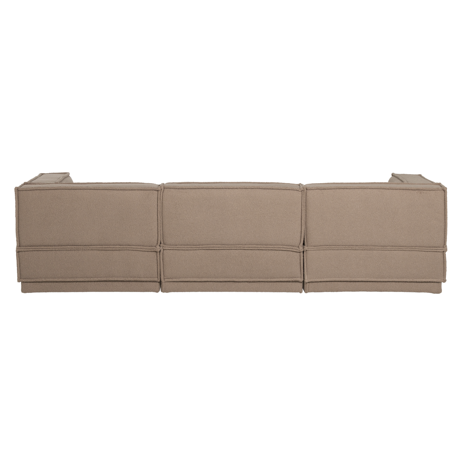 Beige Schafwolle MANU linksseitige Eckcouch