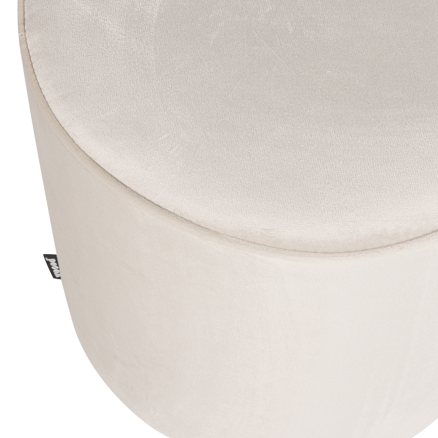 SARA Samtpouf gebrochenes Weiß