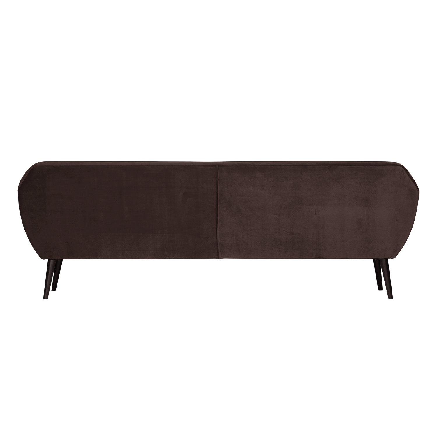 Sofa aus Samt für 4 Personen ROCCO schokoladenbraun
