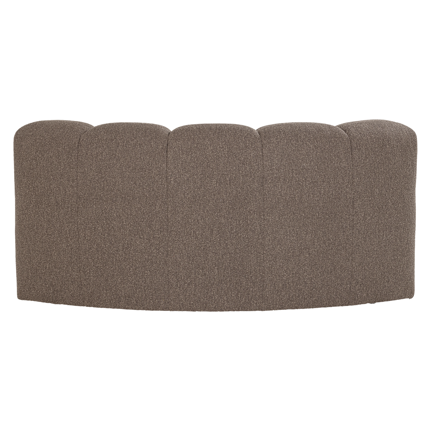 Modulares Sofa MOJO BENCH - halbräumer Eckelement in braunem Bouclé