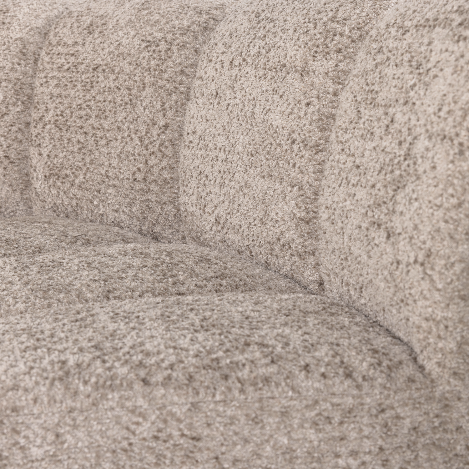 Modulares Sofa MOJO BENCH - halbrunde sandfarbene Eckelement [Amelia]