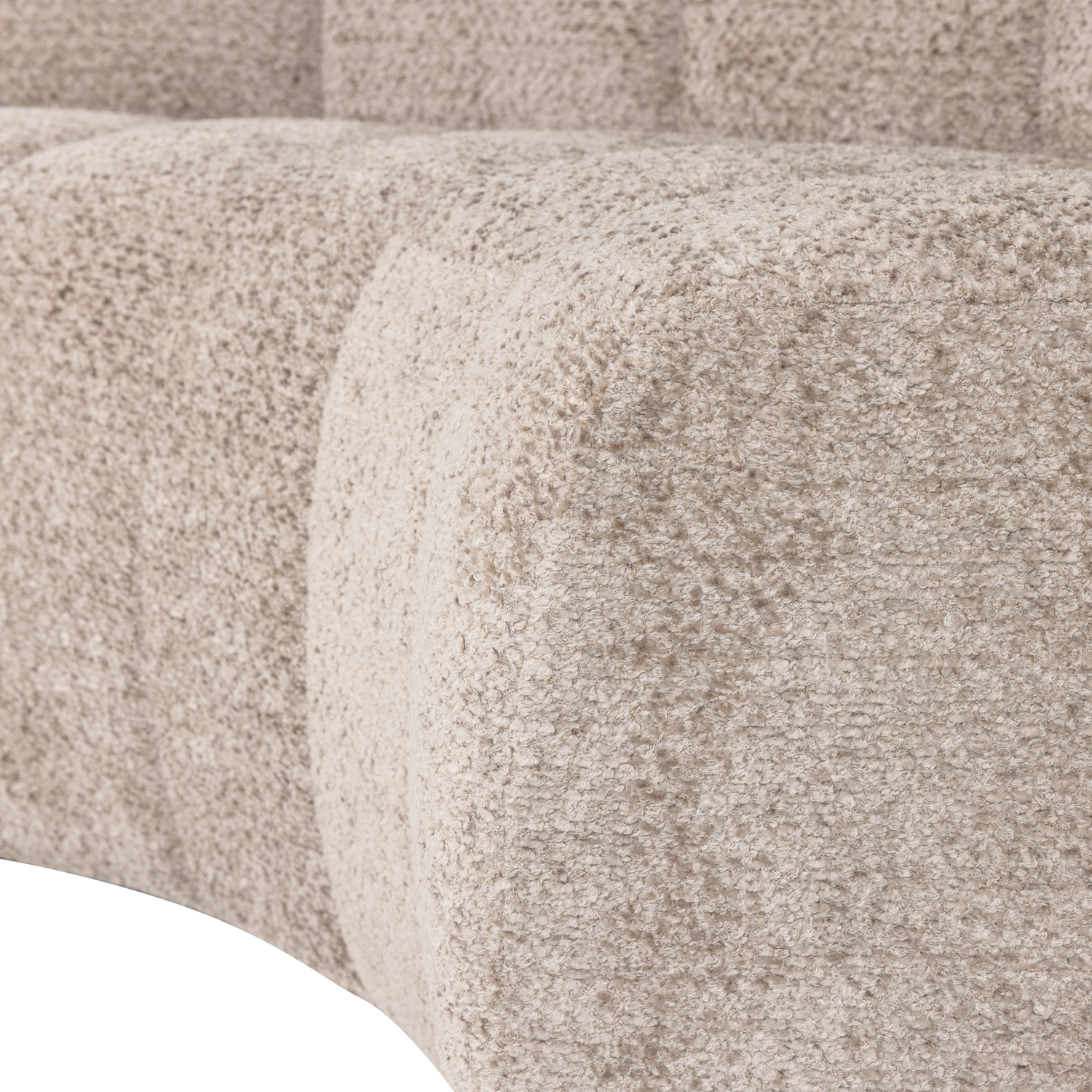 Modulares Sofa MOJO BENCH - halbr Ecke in sandfarbenem Schafswollbezug