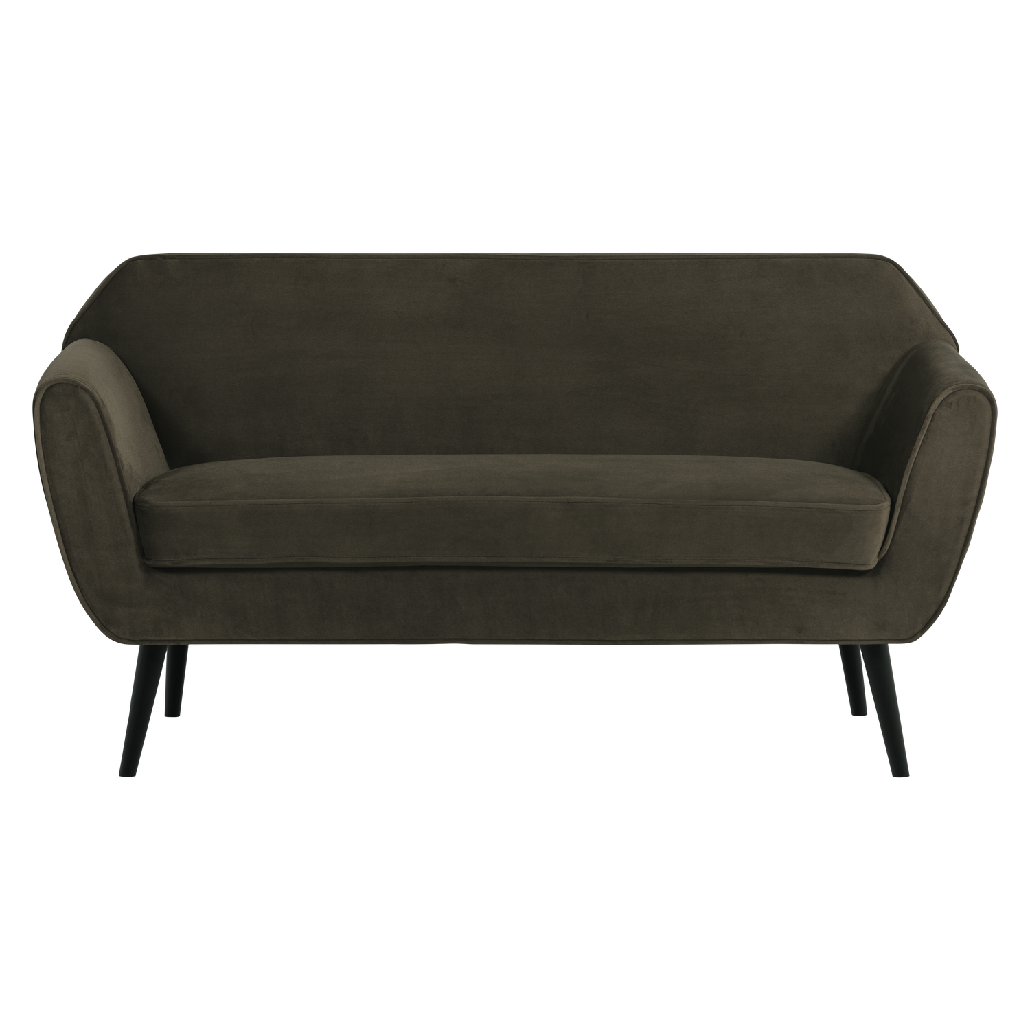 Sofa aus Samt 2-sitzig ROCCO olivgrün