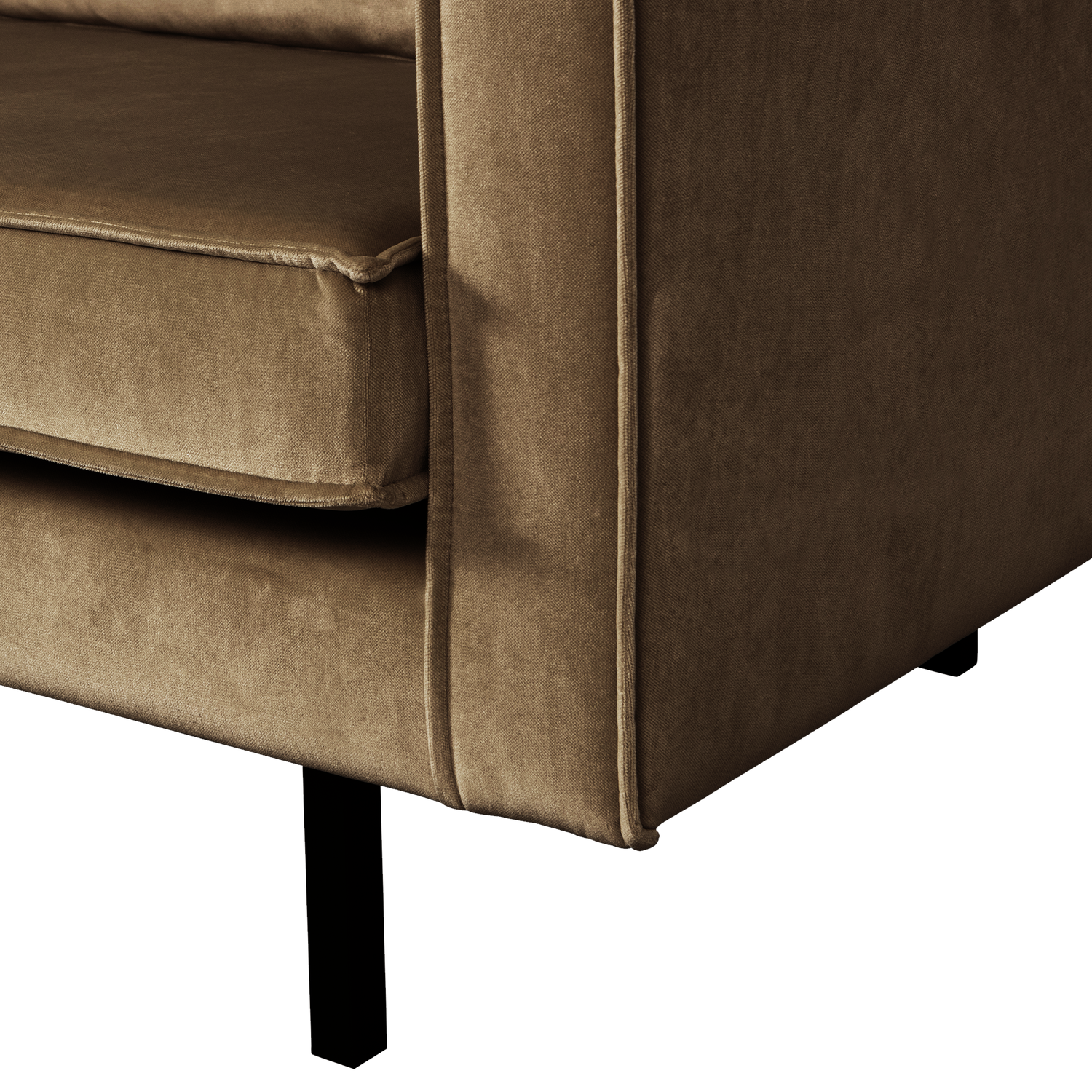 Sofa aus Samt 2-sitzig RODEO taupe