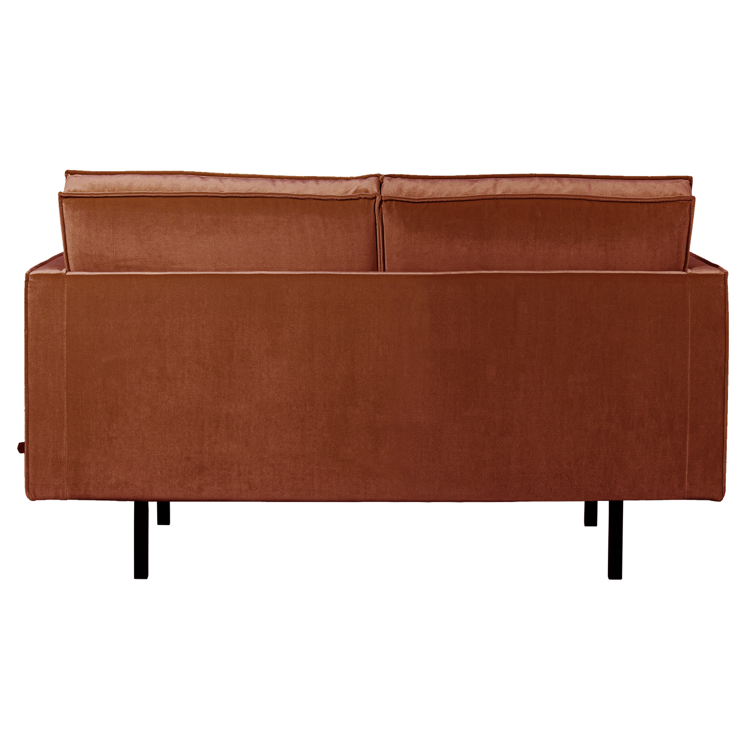 Sofa aus Samt 2-sitzig RODEO rostrot