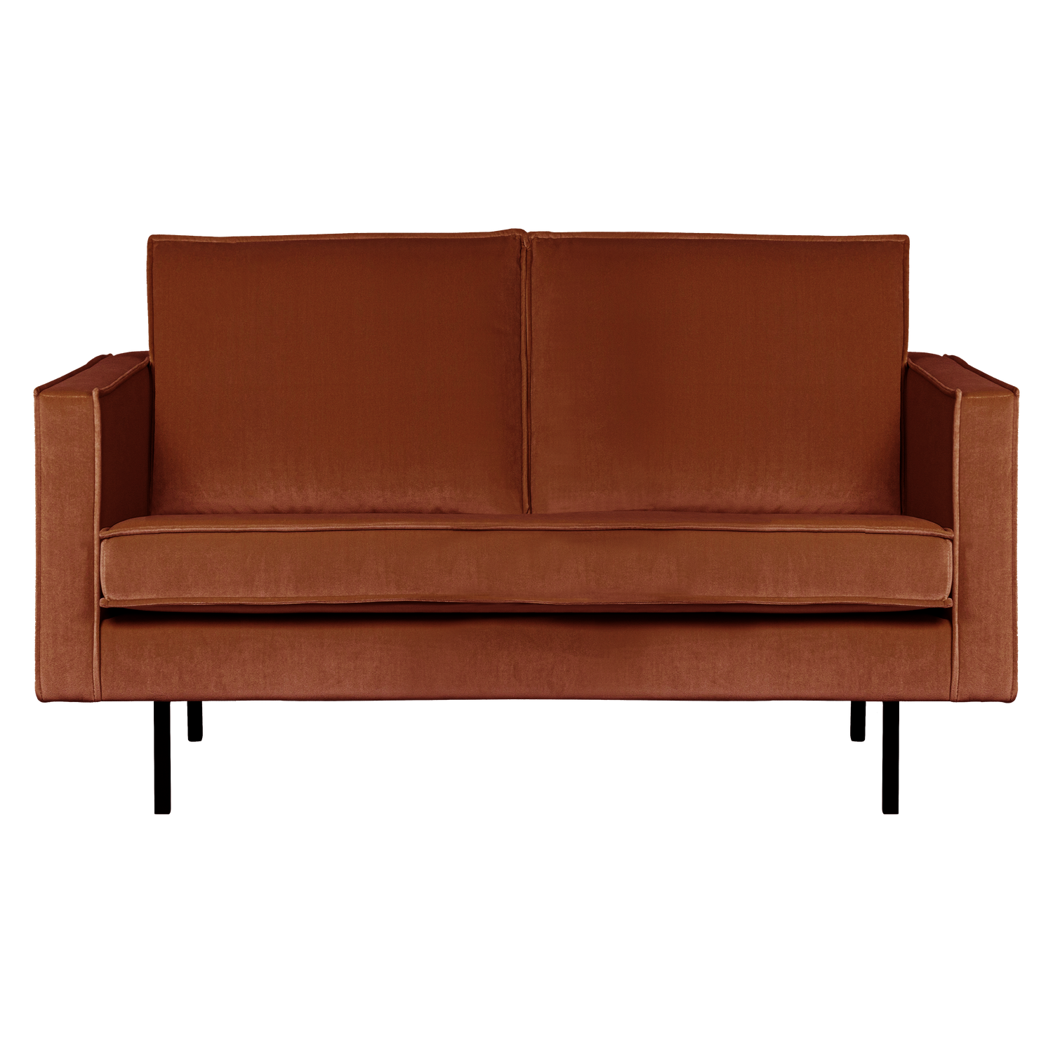 Sofa aus Samt 2-sitzig RODEO rostrot