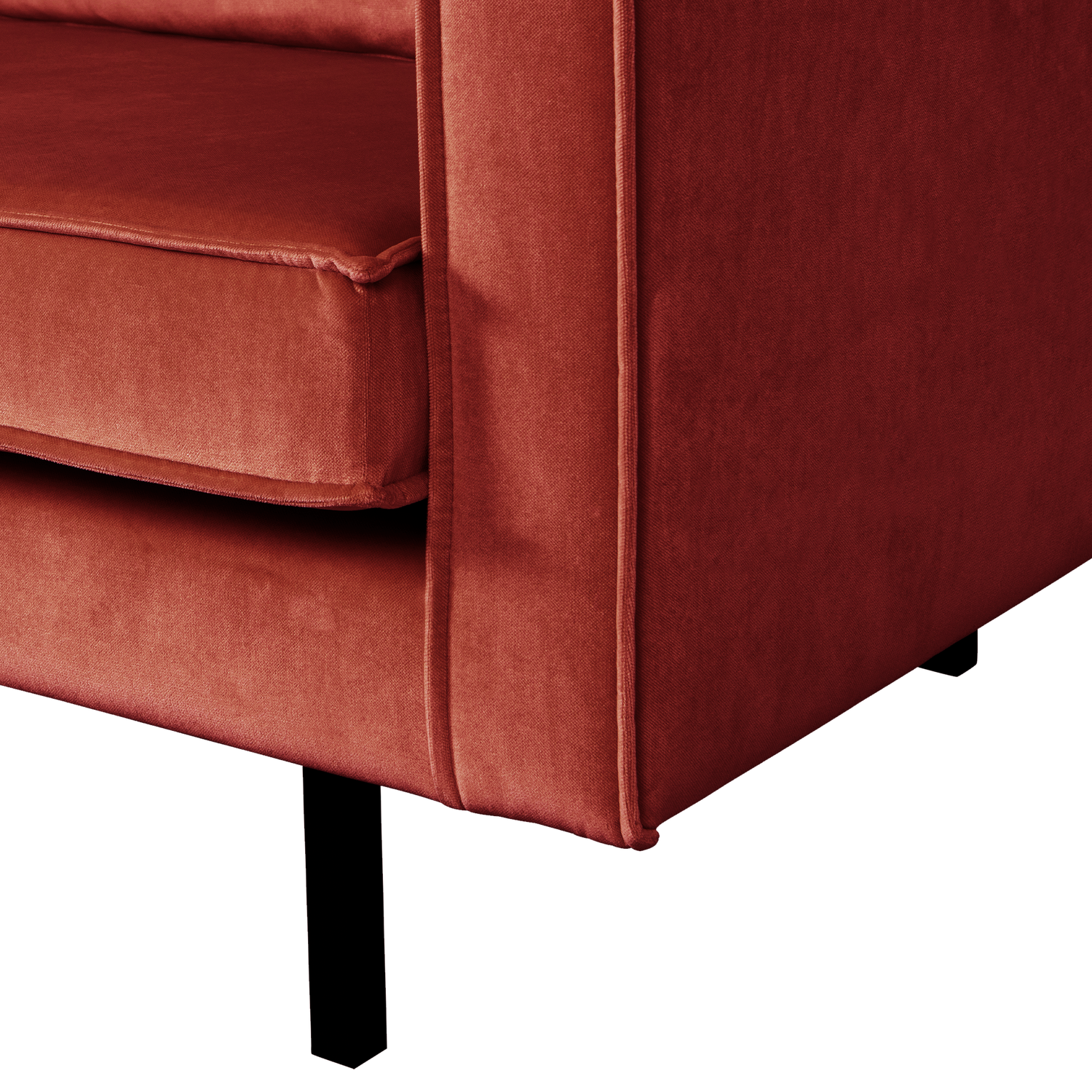 Sofa aus Samt 2-sitzig RODEO kastanienbraun