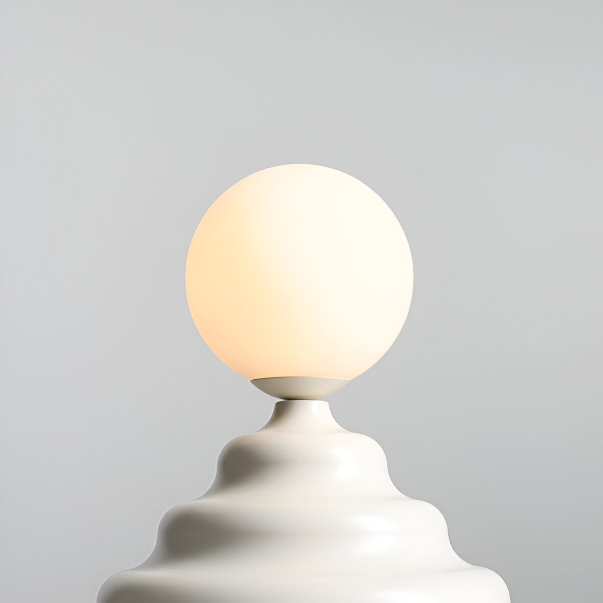 Tischleuchte mit Glasschirm FALA creme