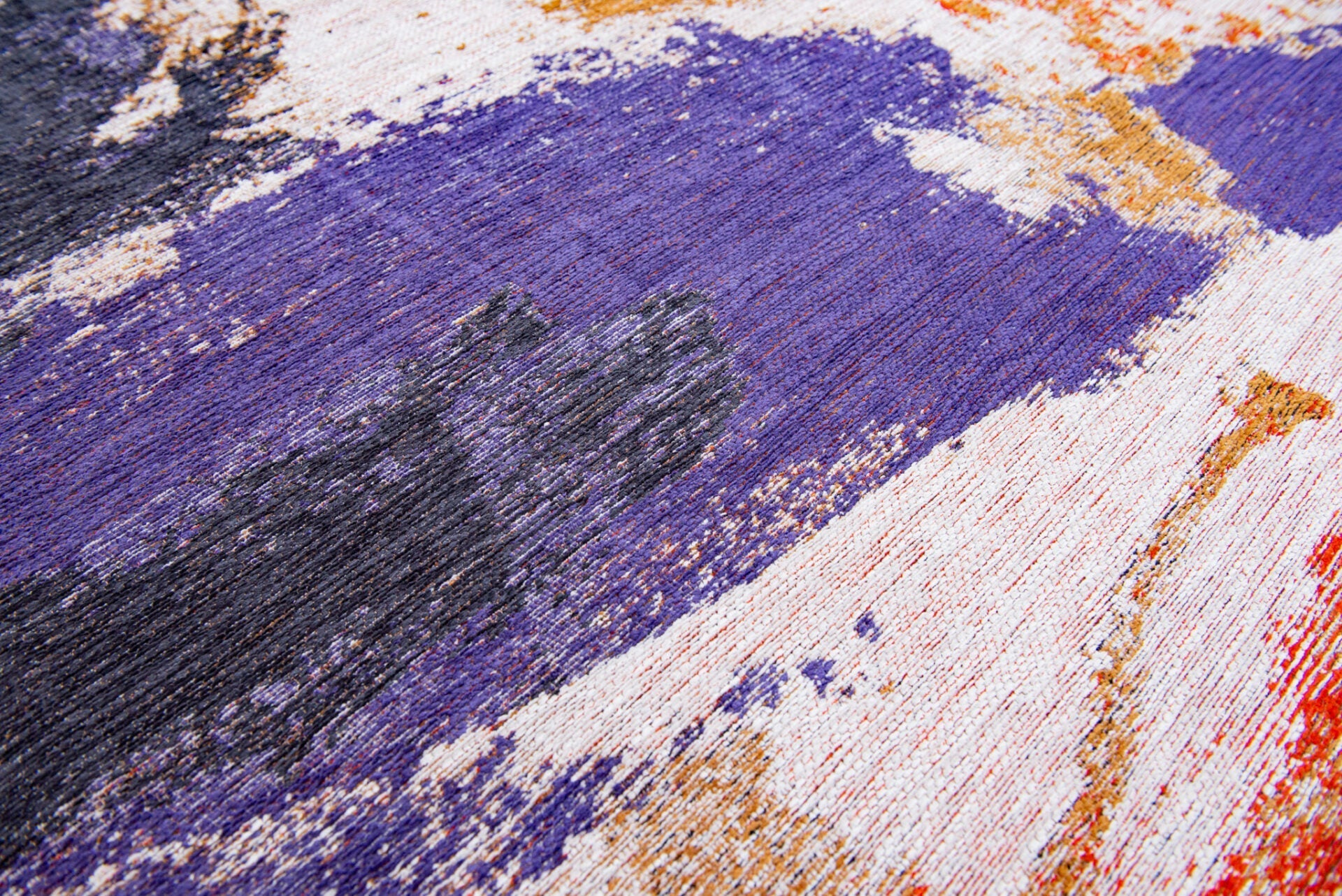 Fresque Purple Game orange-purple rug