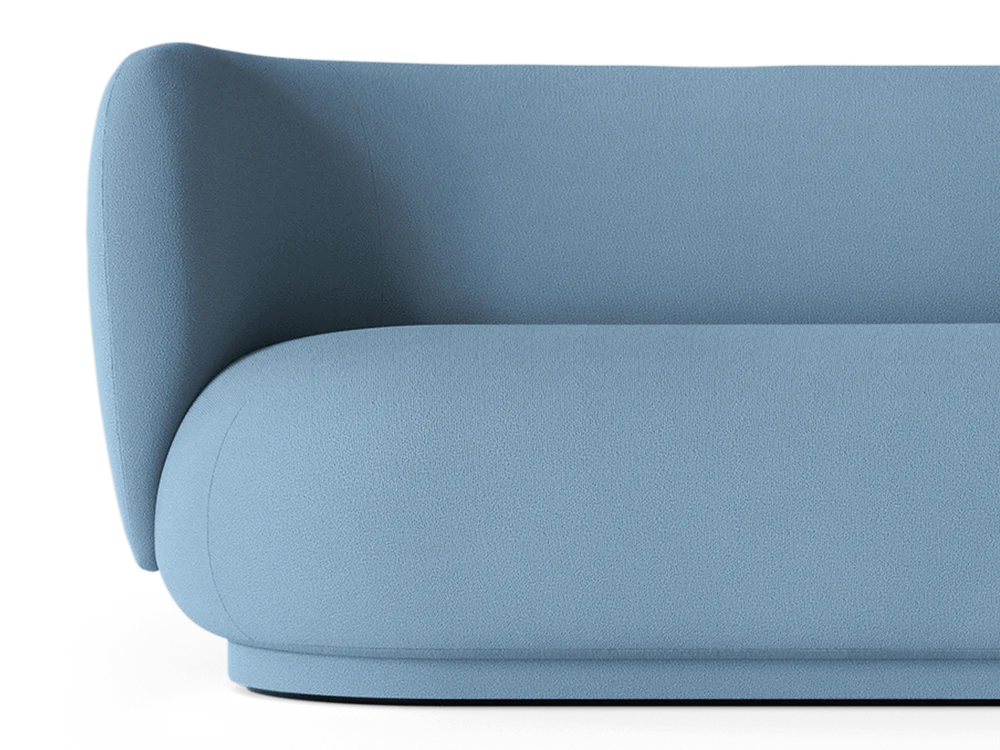 Sofa linksseitig RICO DIVAN Tonus himmelblau