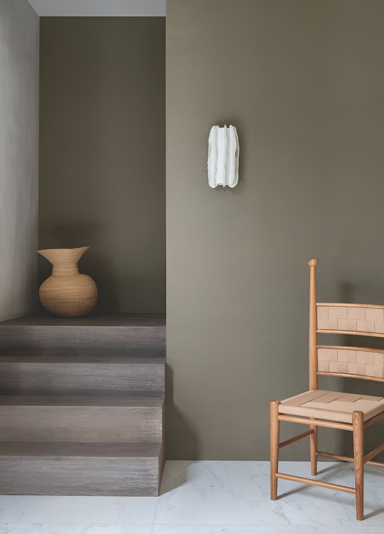 Strukturierte Tapete Geflecht, das Raphia imitiert KIRA - BLANC weiß