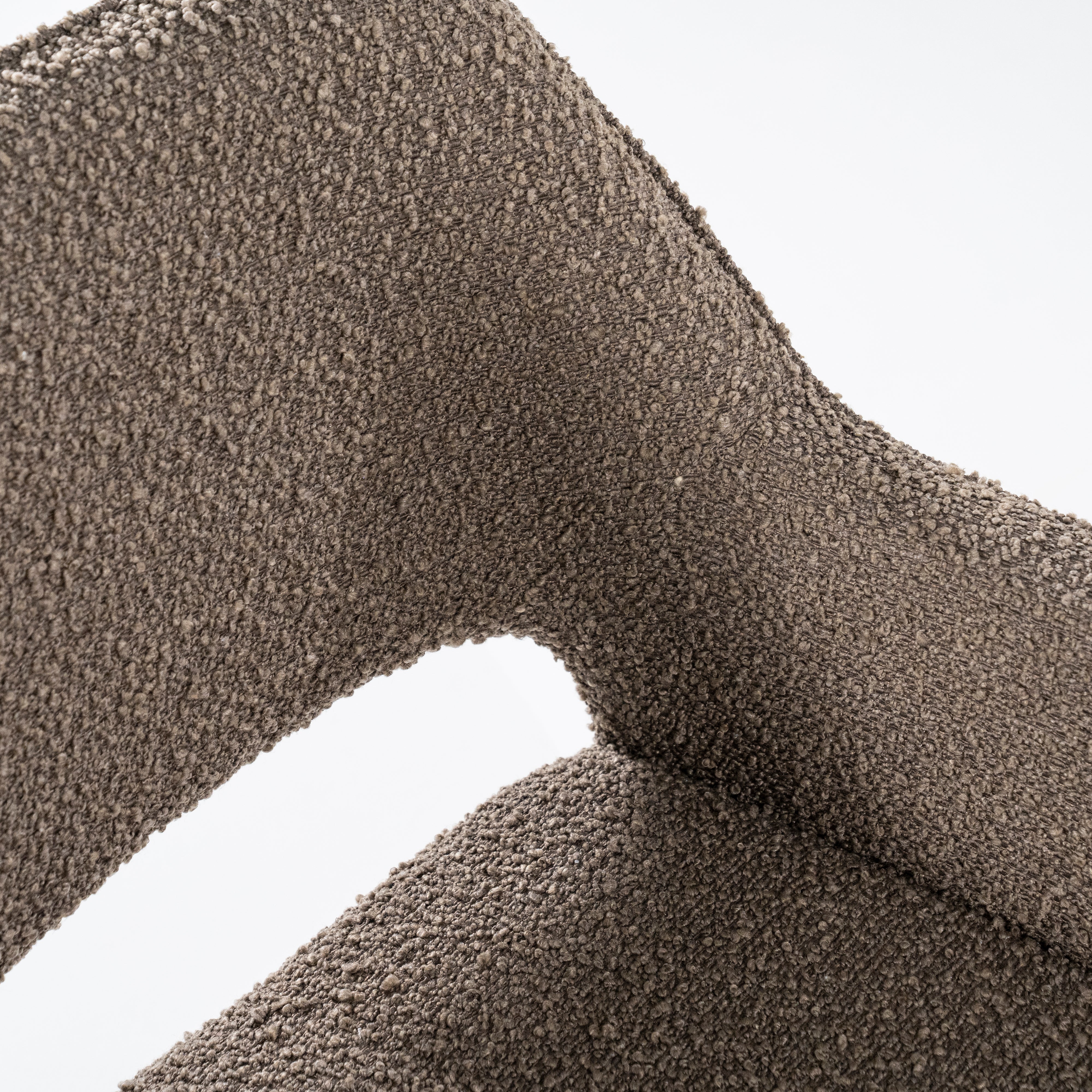 Stuhl FABIO dunkelbraun mit schwarzem Gestell