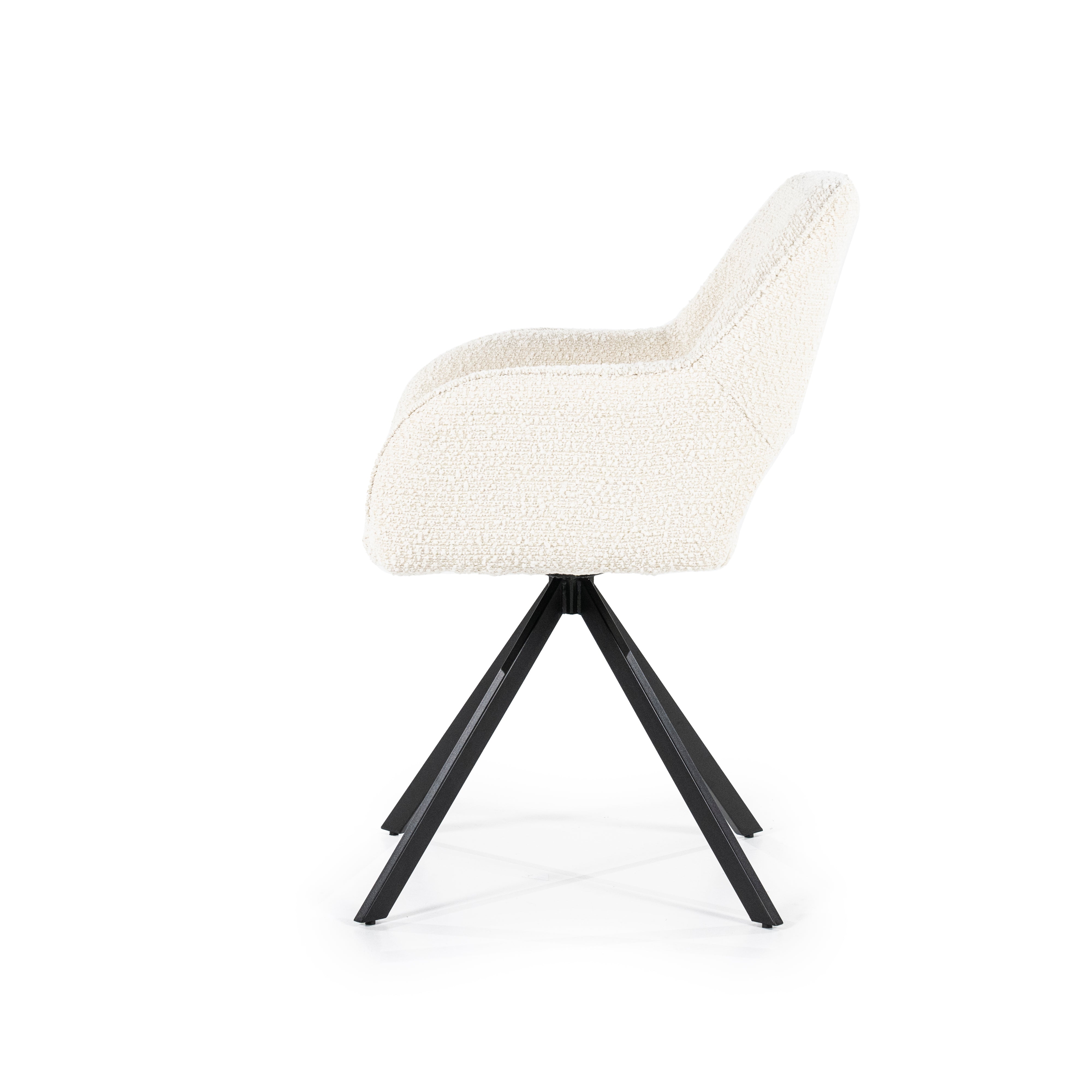FABIO Chair Beige with Black Base