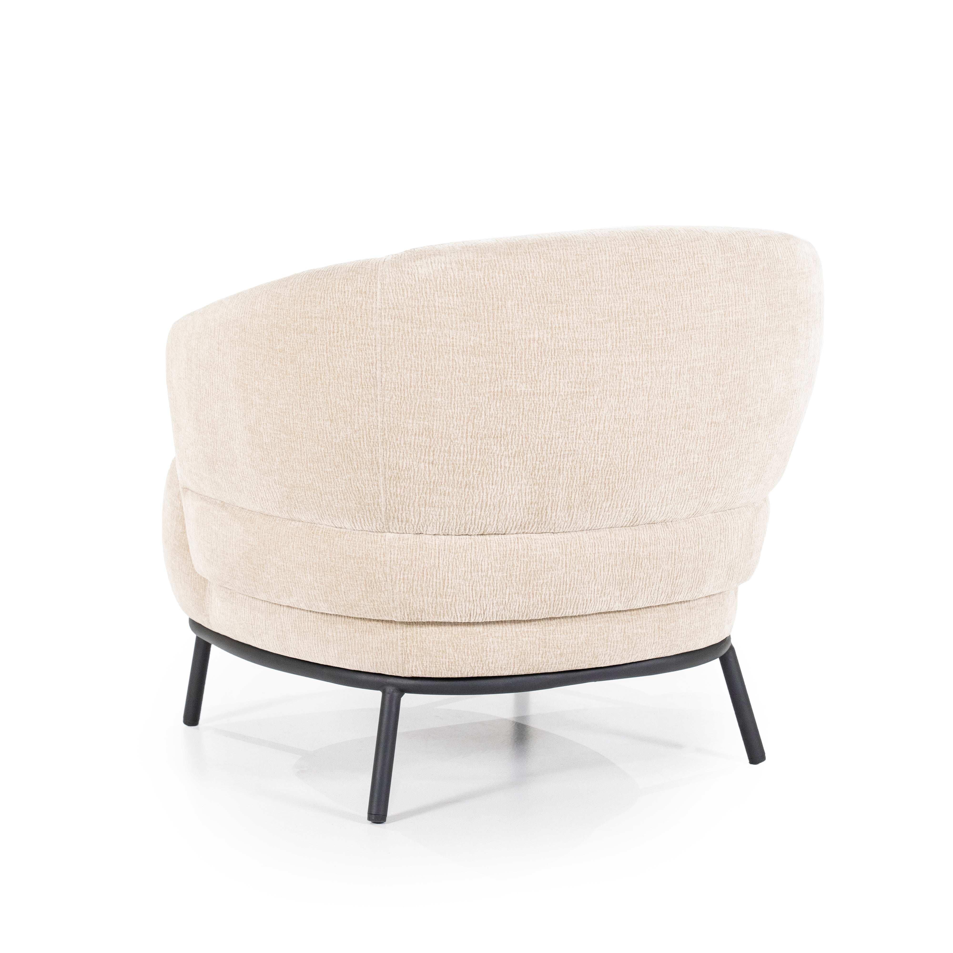 Sessel DAVID beige mit schwarzem Gestell