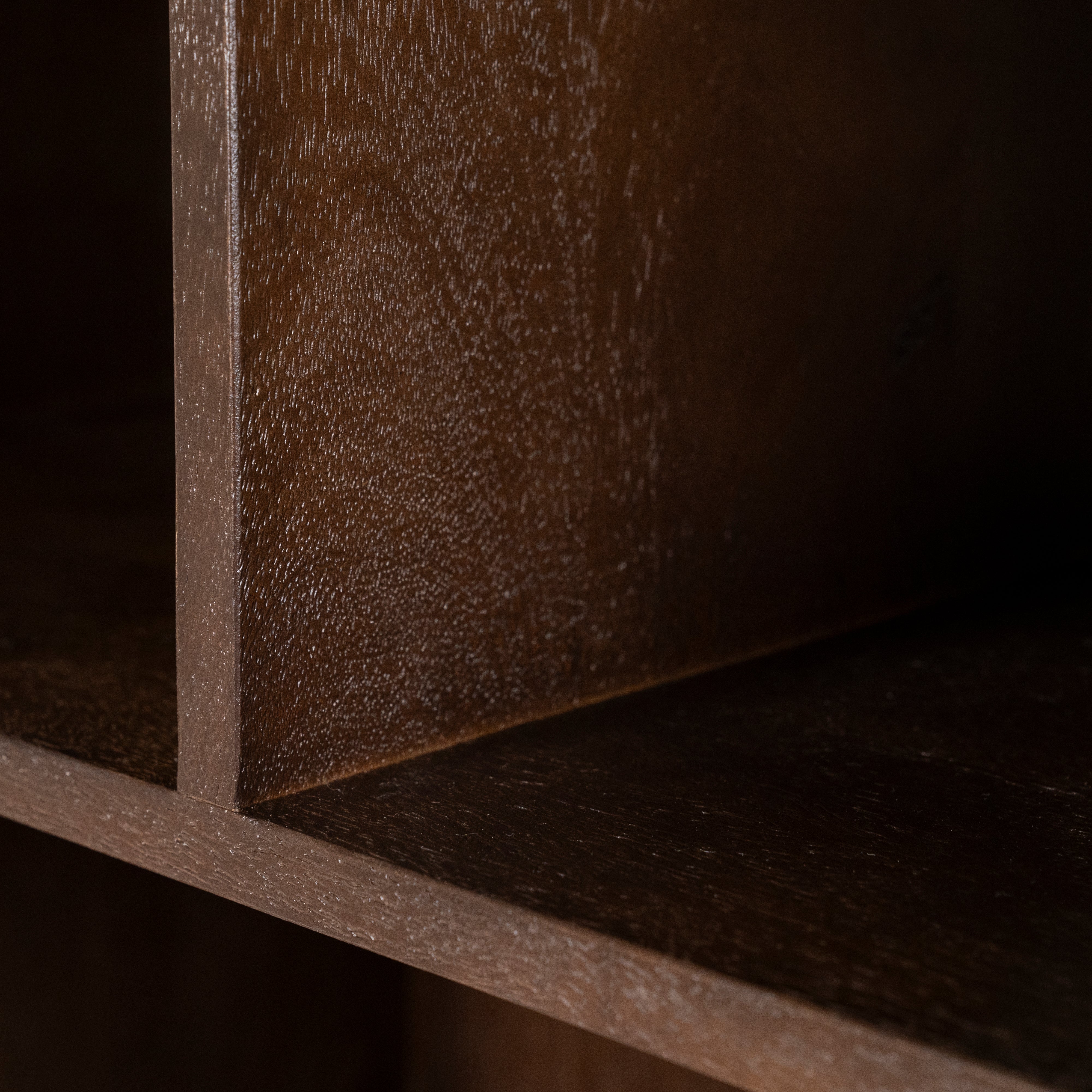 LIO Shelf brown mango wood with travertine