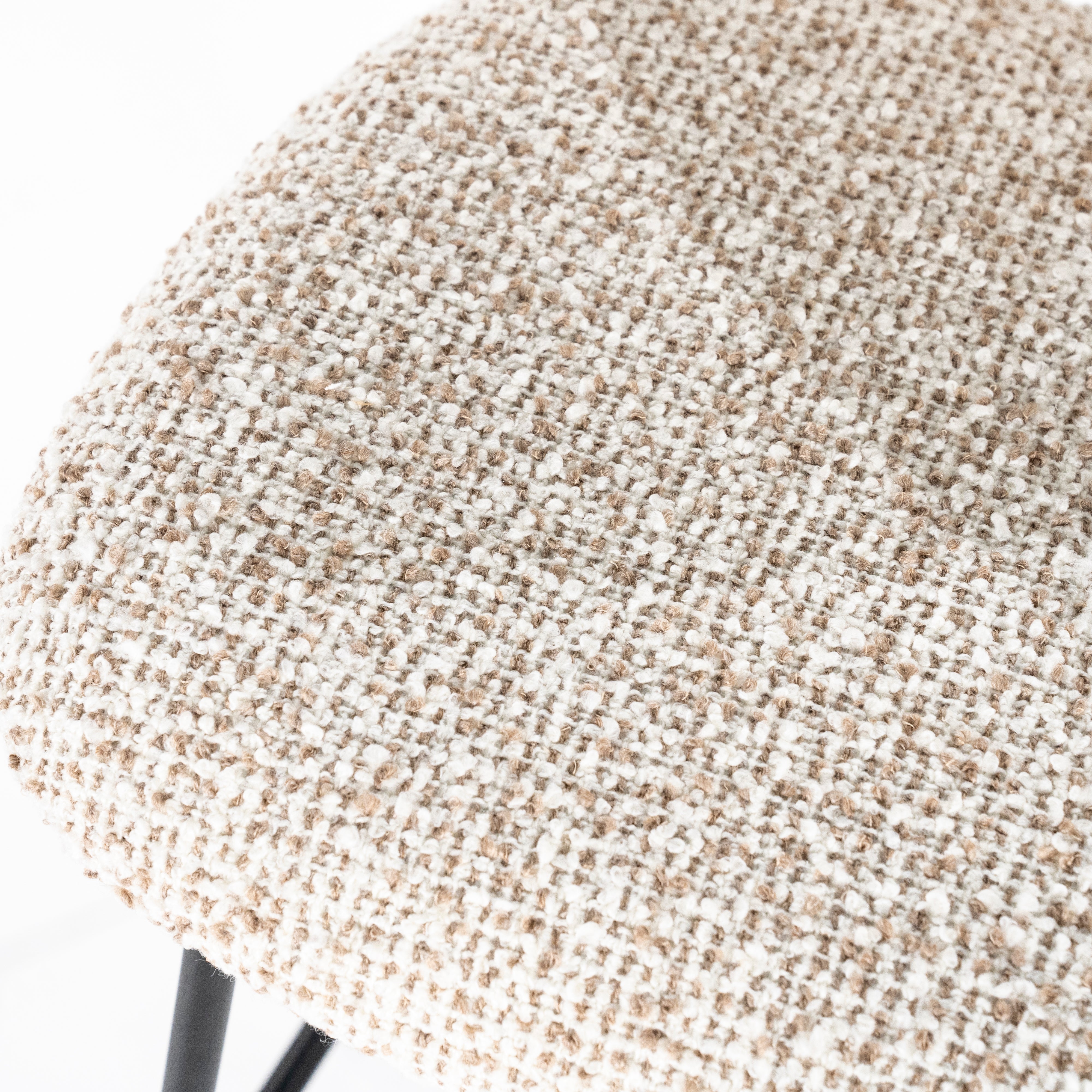 Beige JON stool with a black base