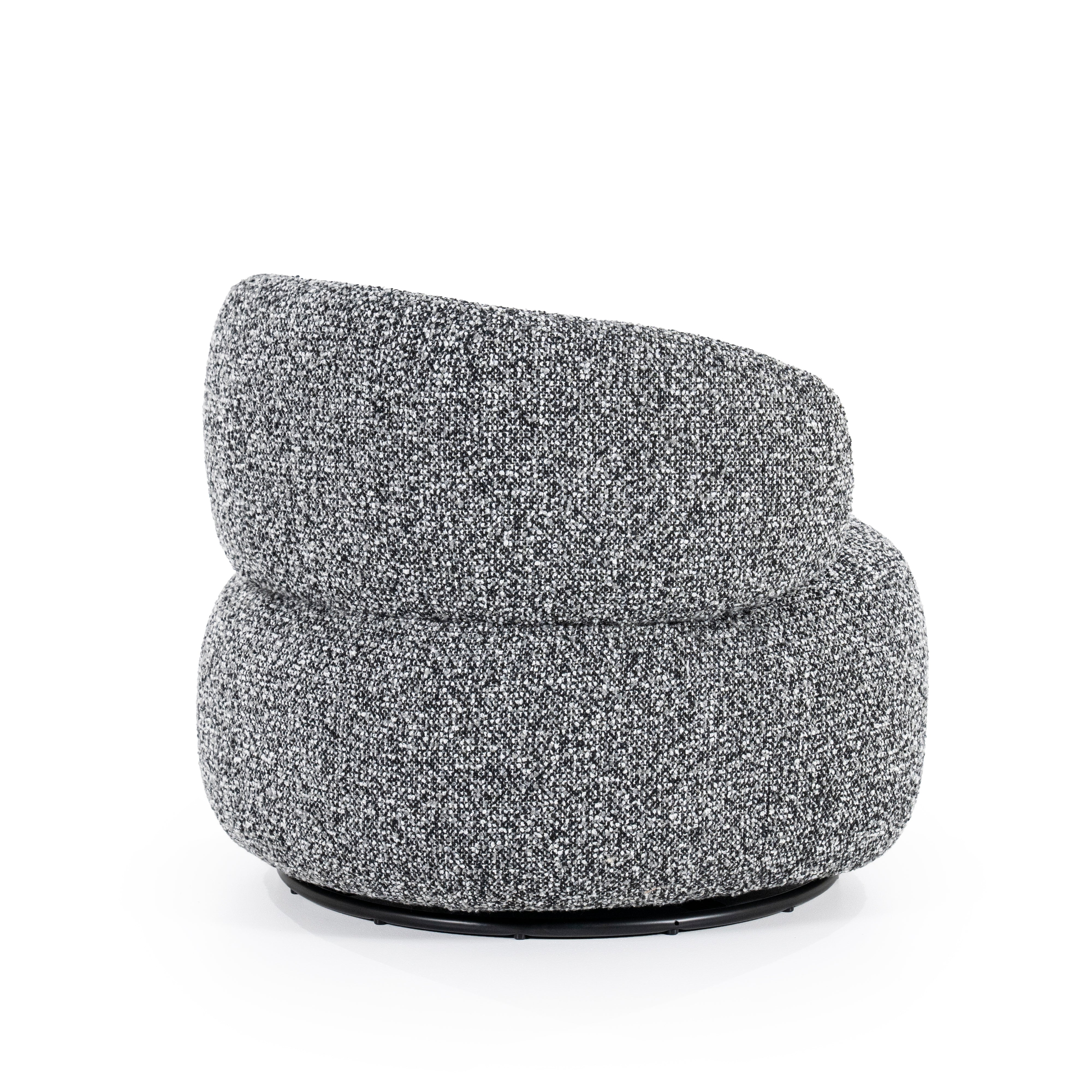 Sessel MAEVE schwarz-weiß meliert