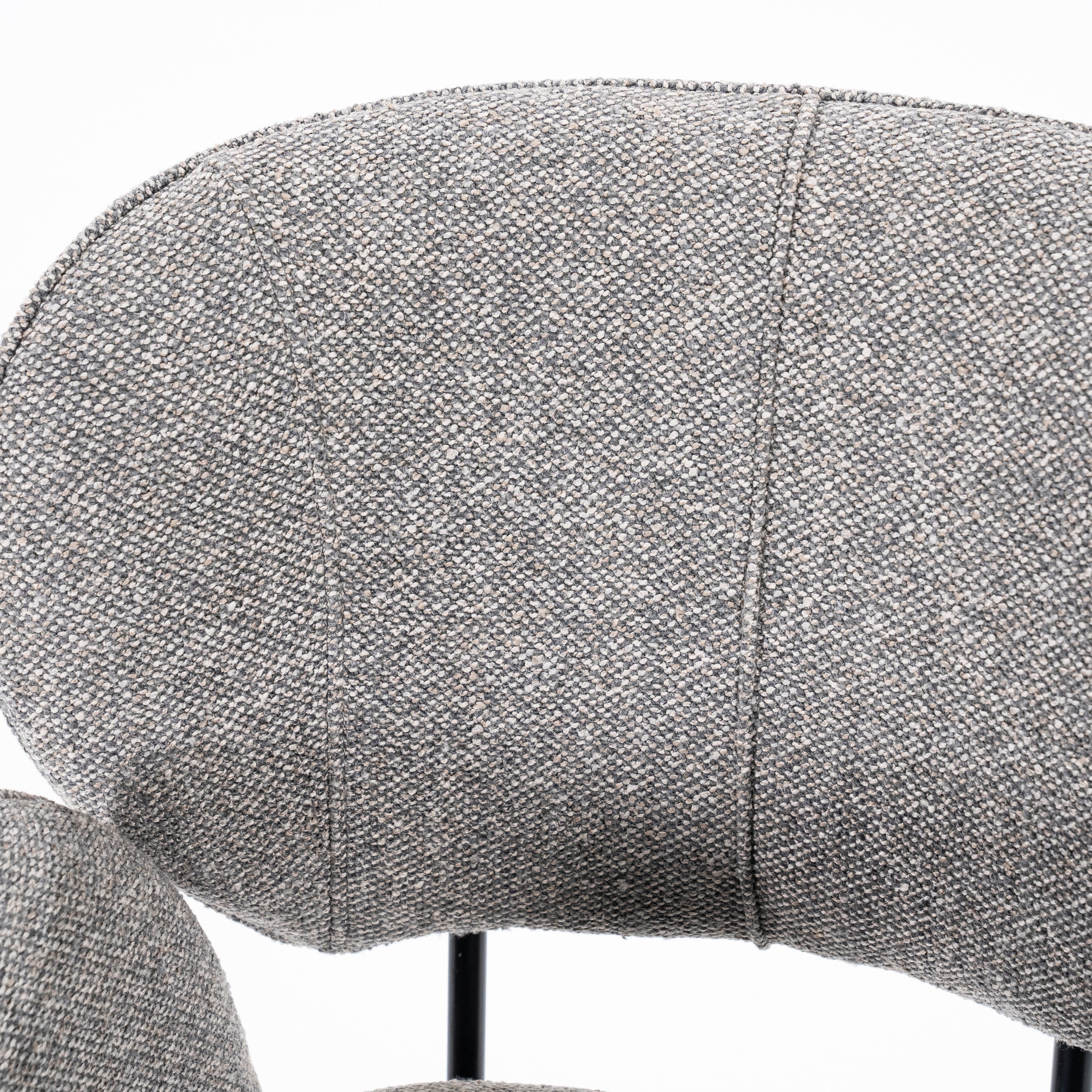 ROSALIN Chair Gray with Black Base