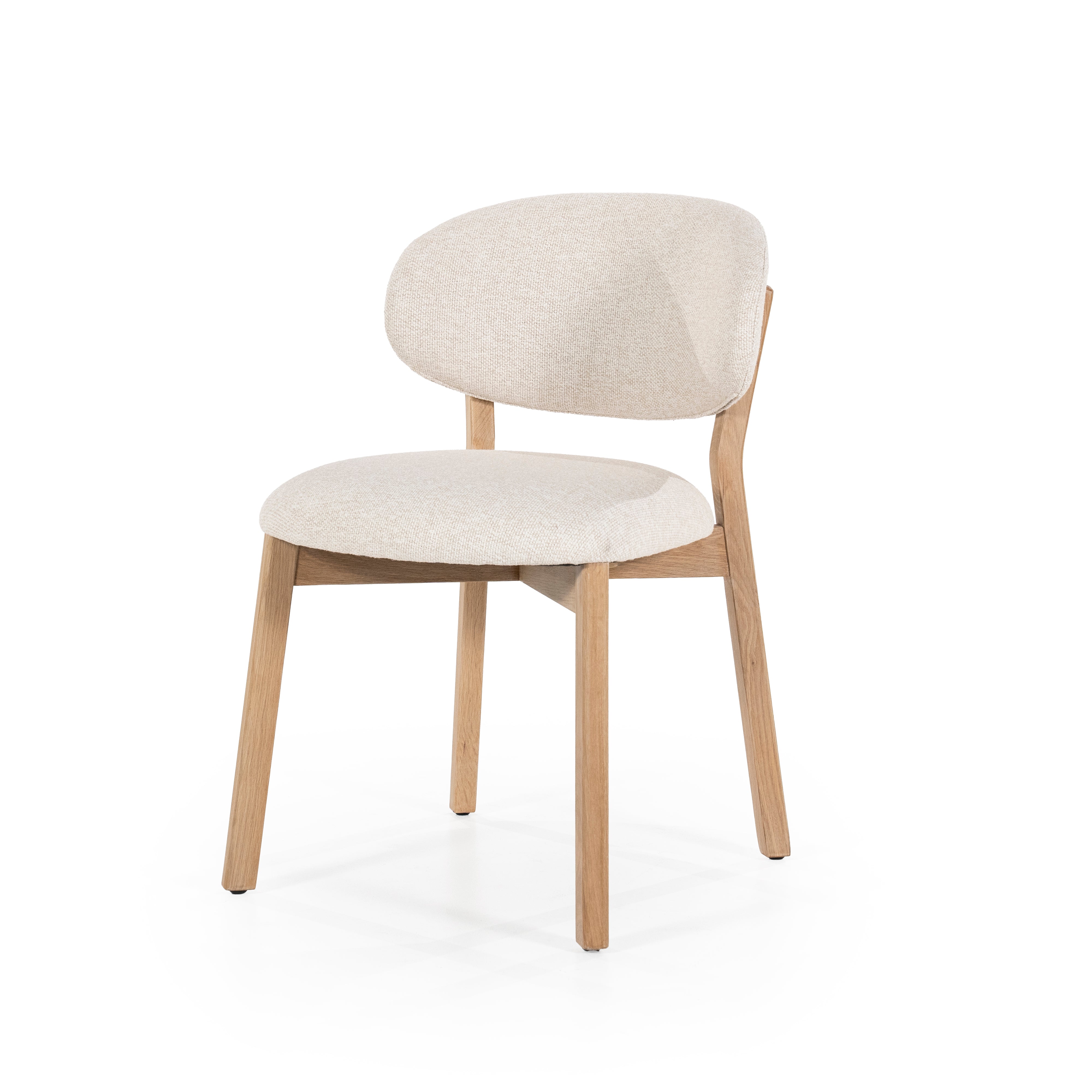 MIKKY Chair Beige with Oak Base