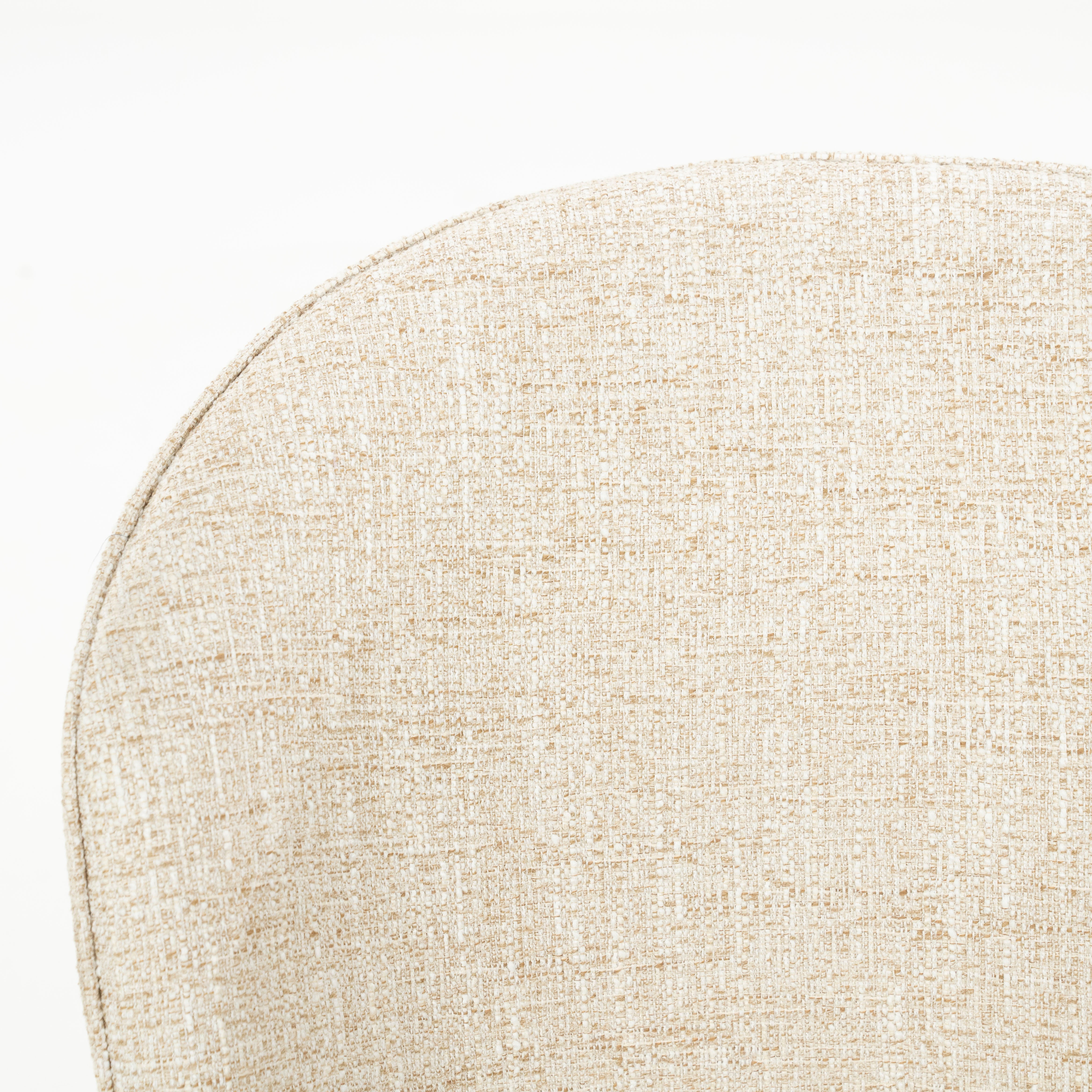 MOLLY Cream Swivel Chair with Cream Base