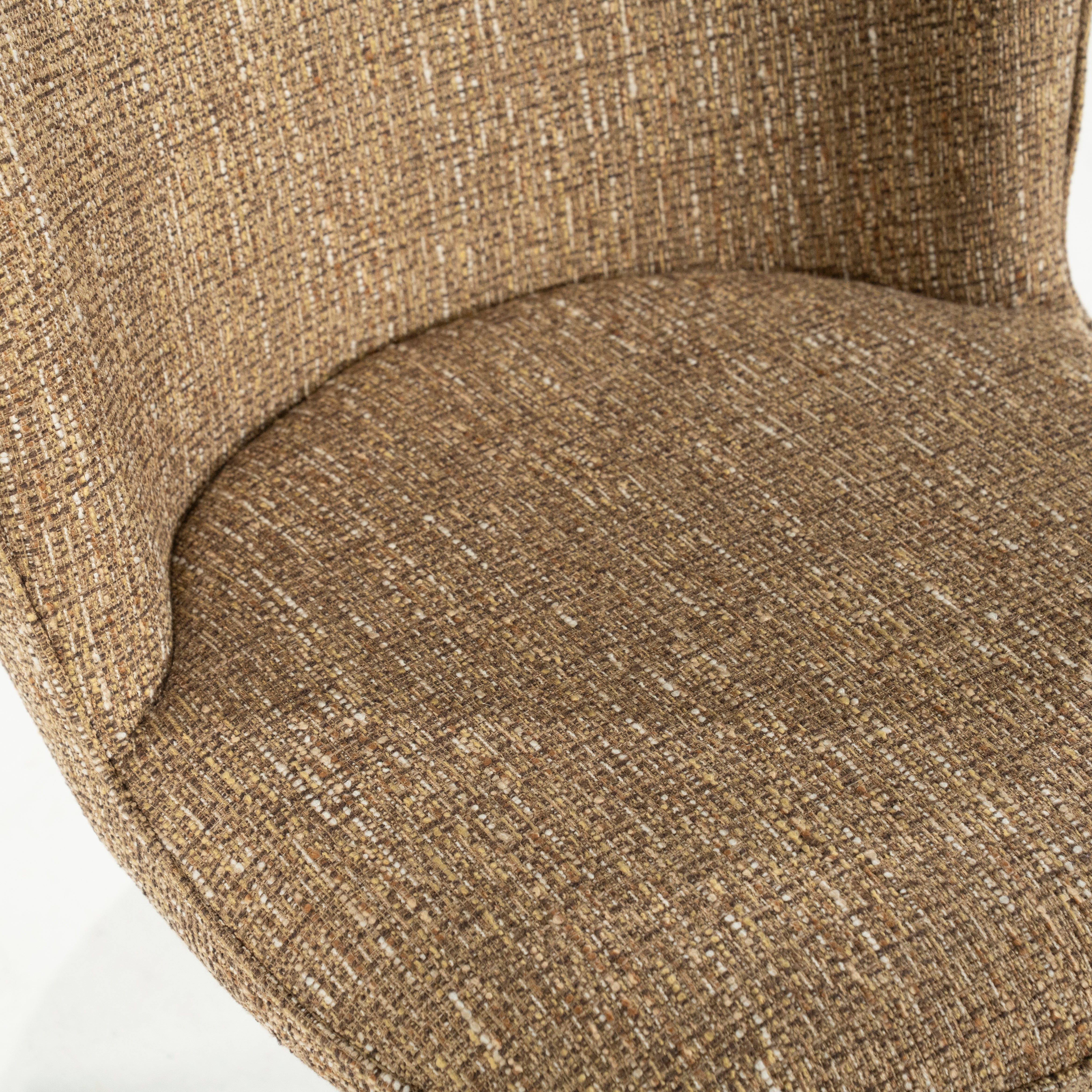 MOLLY taupe swivel chair with cream base