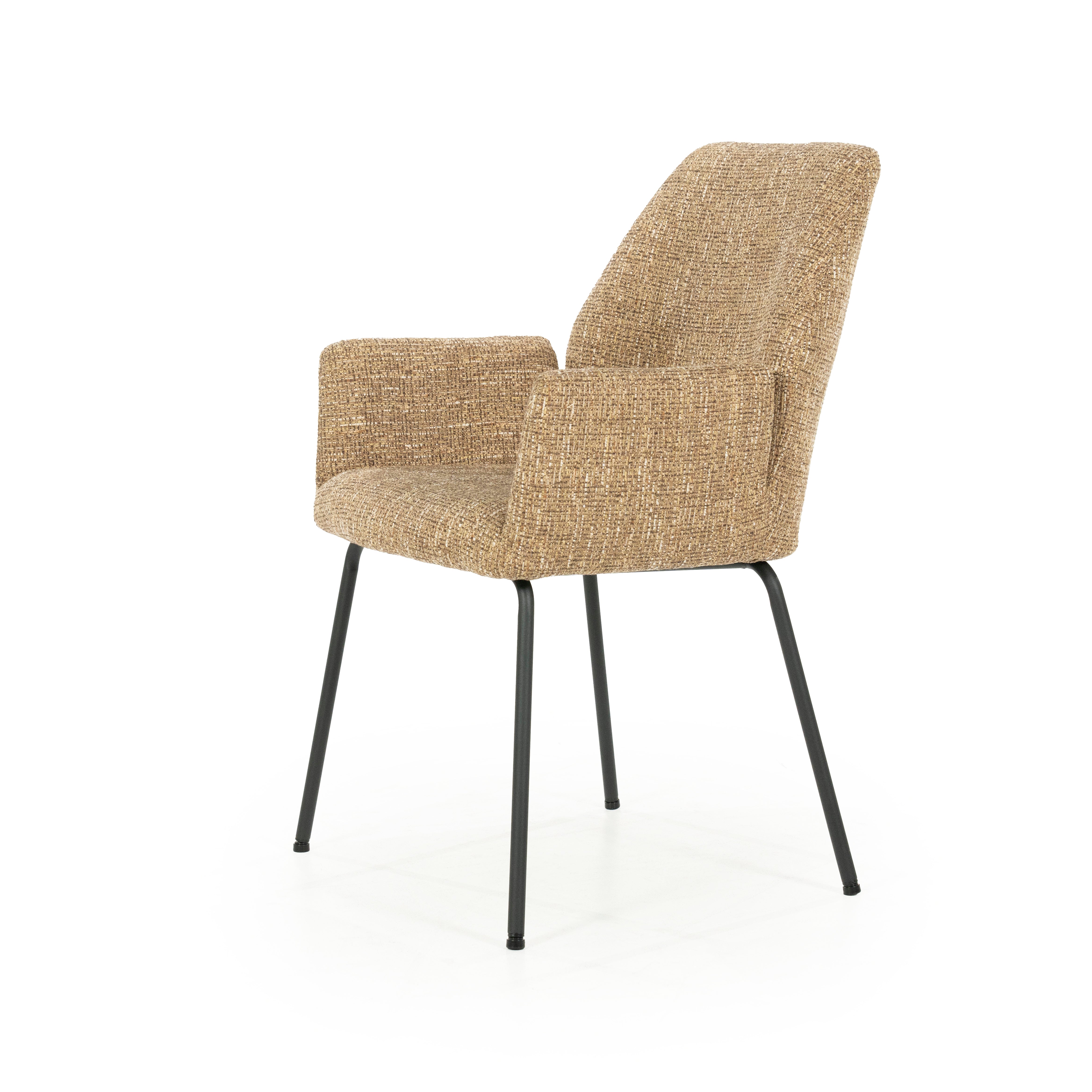 Stuhl INDY senfgelb mit schwarzem Gestell