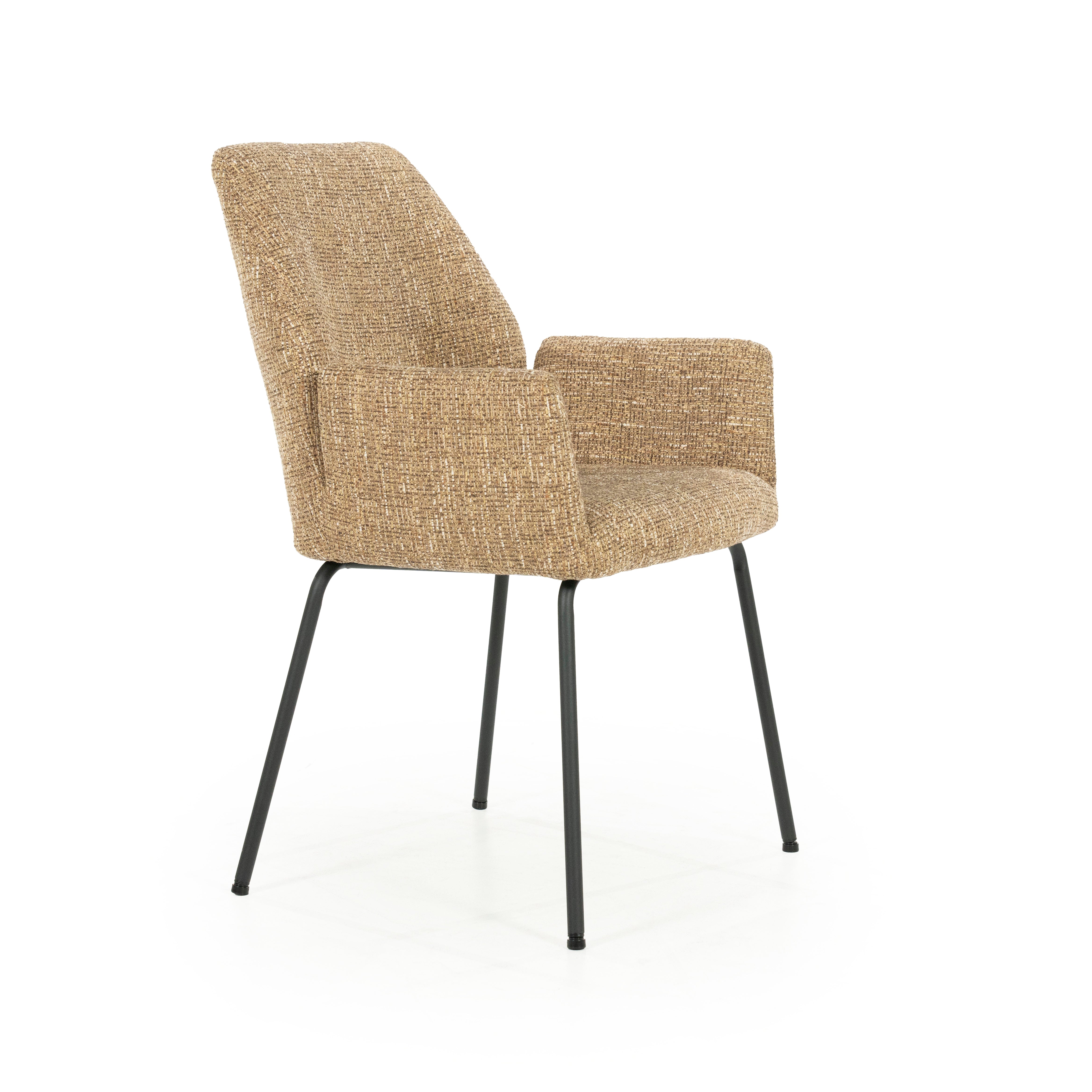 Stuhl INDY senfgelb mit schwarzem Gestell