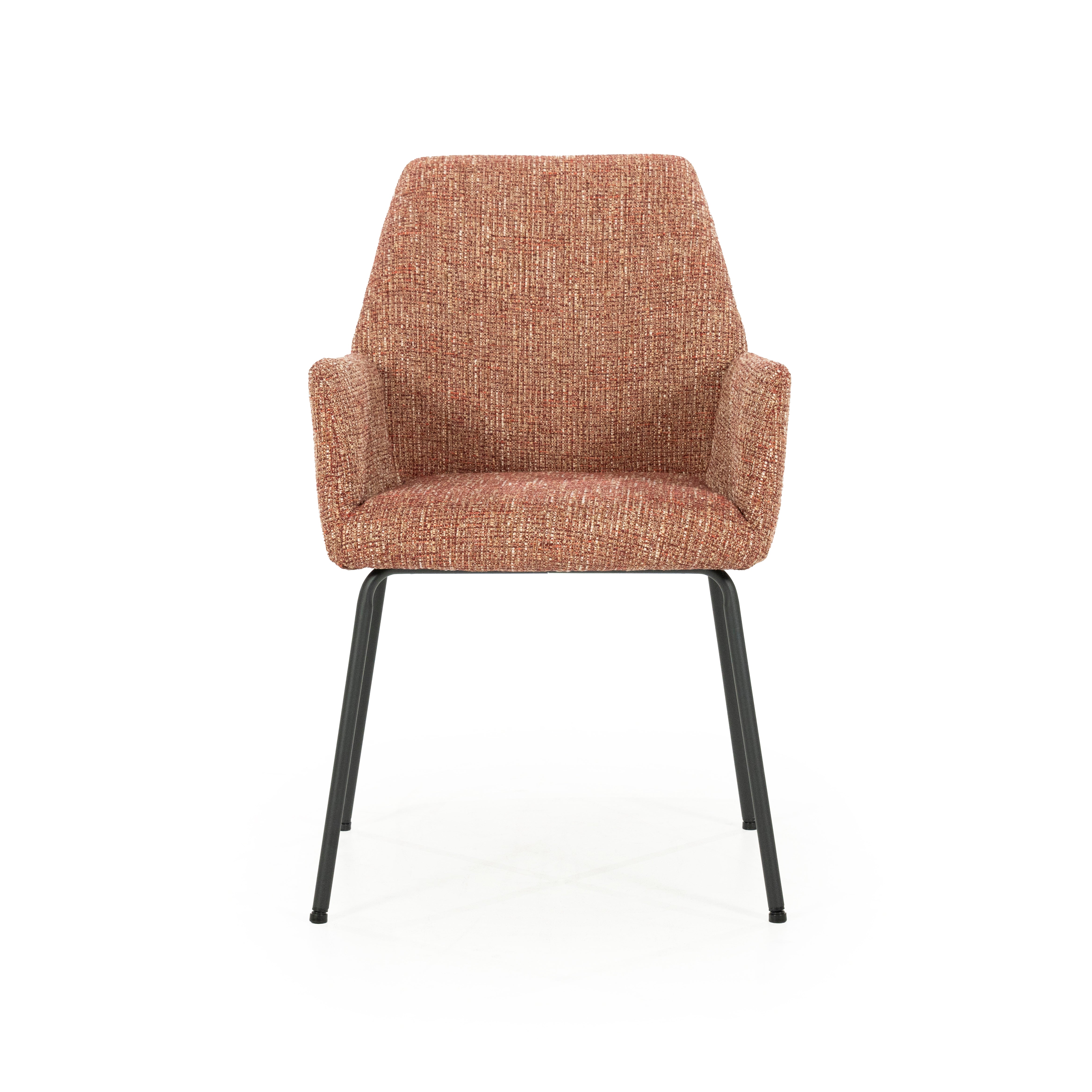 Stuhl INDY Terrakotta mit schwarzem Gestell