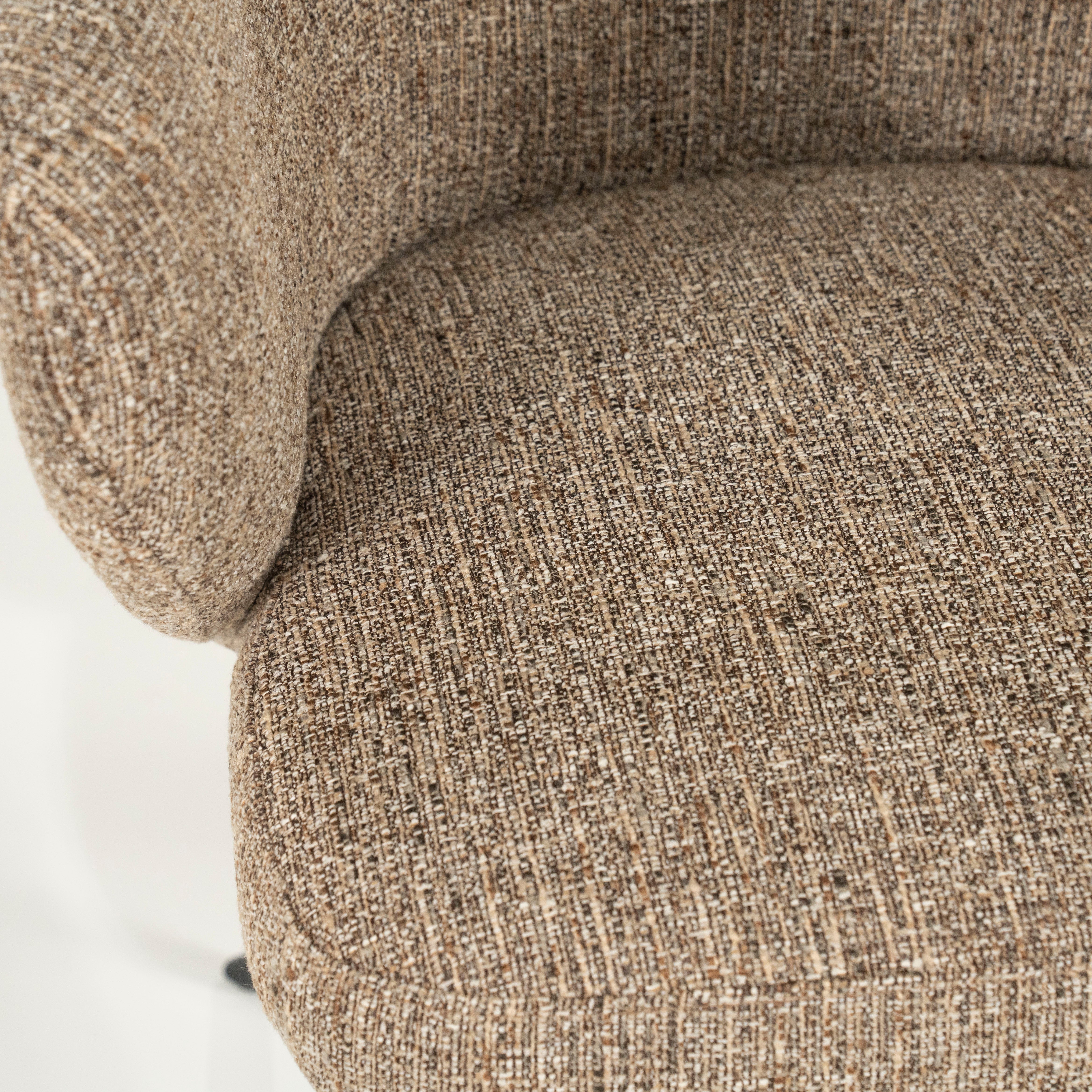 Drehstuhl CONNOR braun mit schwarzem Fuß