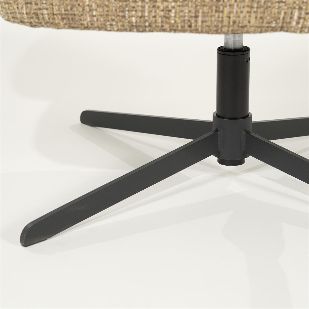 Drehstuhl CONNOR senfgelb braun mit schwarzem Fuß