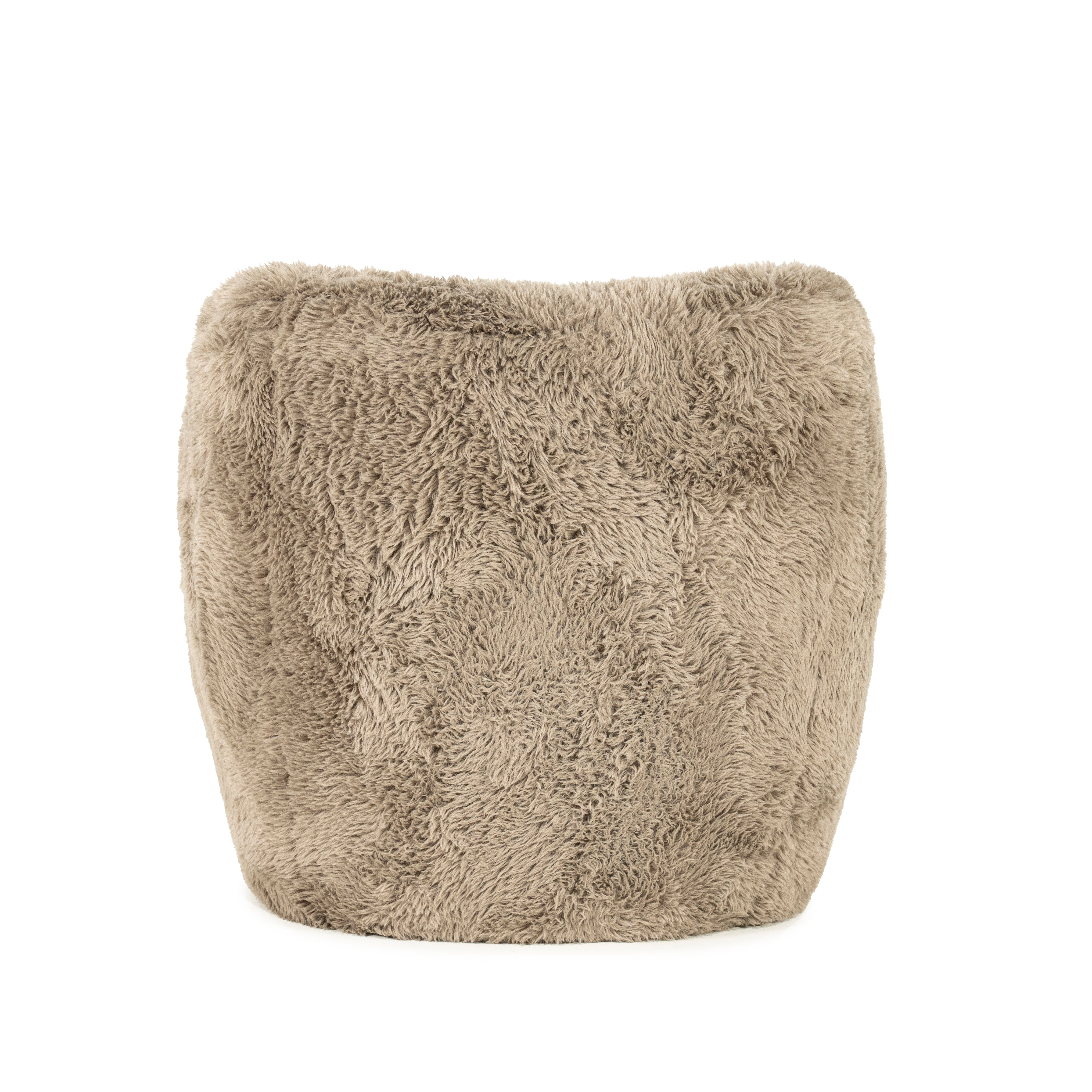 SAMSON fur armchair taupe