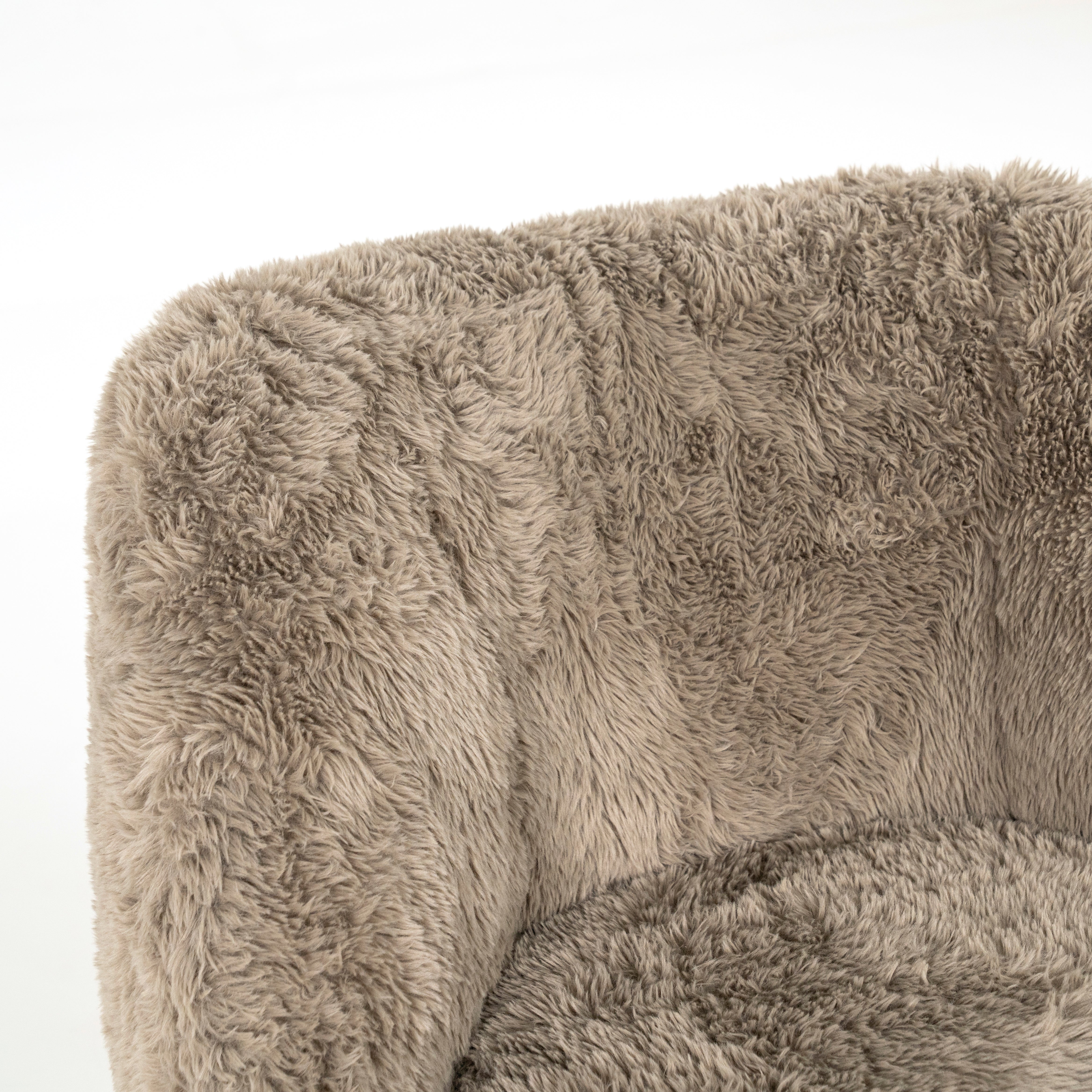 SAMSON fur armchair taupe