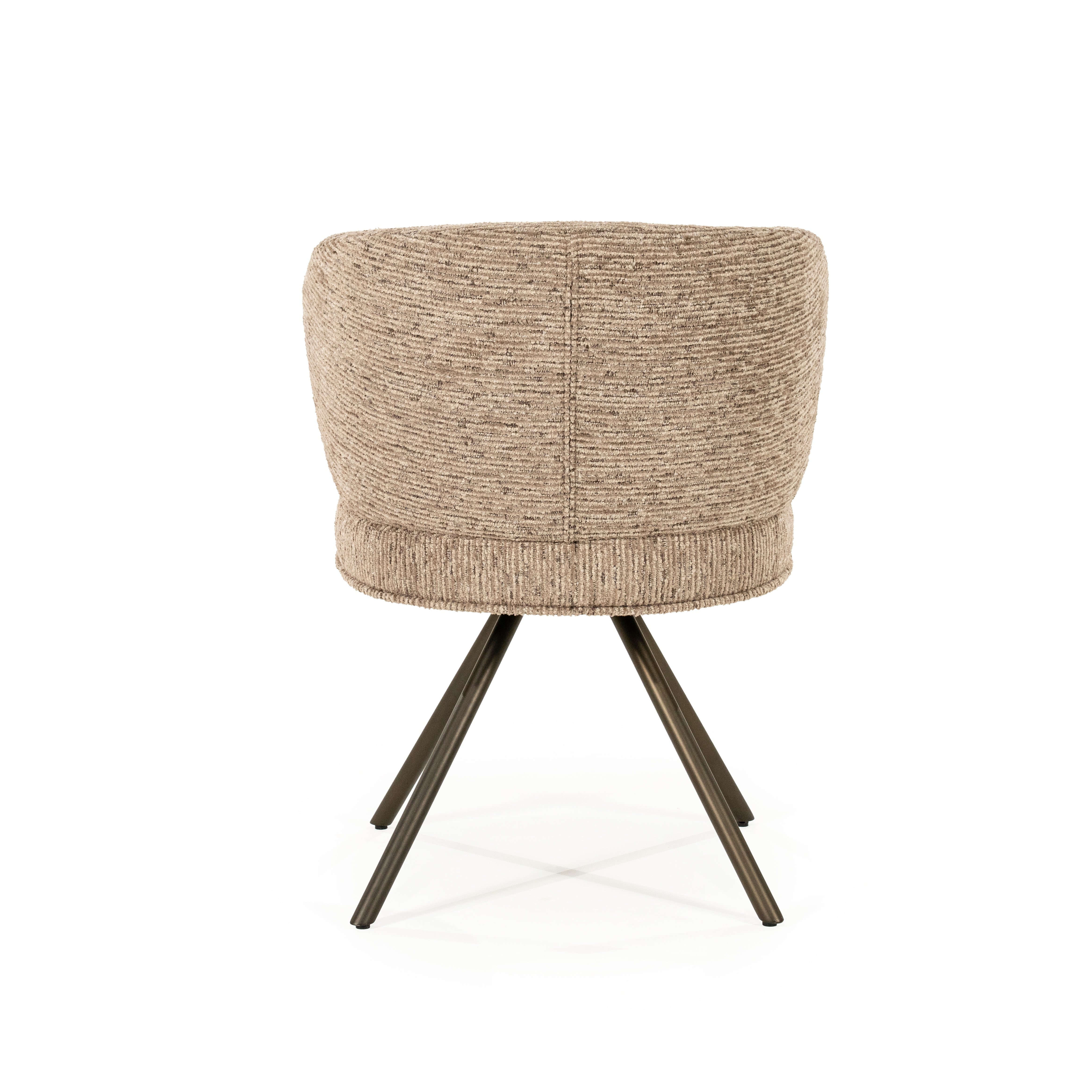 JAYSON swivel chair brown with dark brown base